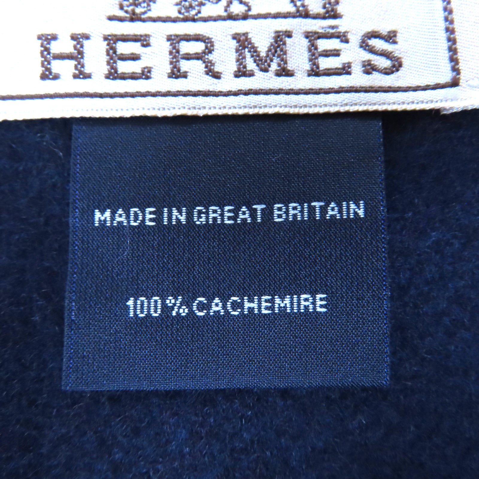 HERMES Cashmere Scarf圍巾紅色/深藍色
