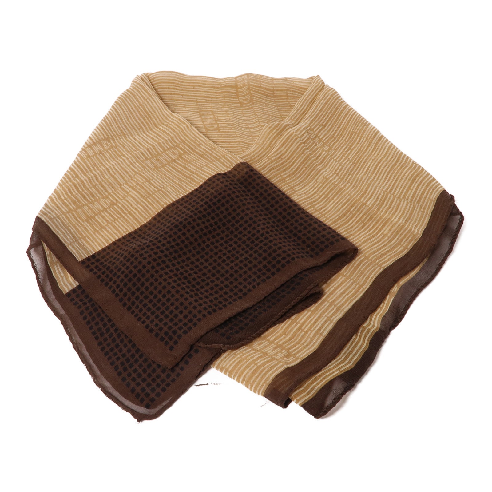 FENDI 絲質Scarf絲巾啡色