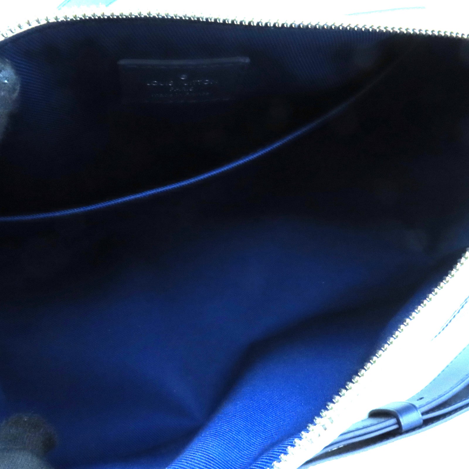 LOUIS VUITTON 【激減優惠】Monogram Watercolor Blue City Keepall銀扣肩背袋白色/藍色