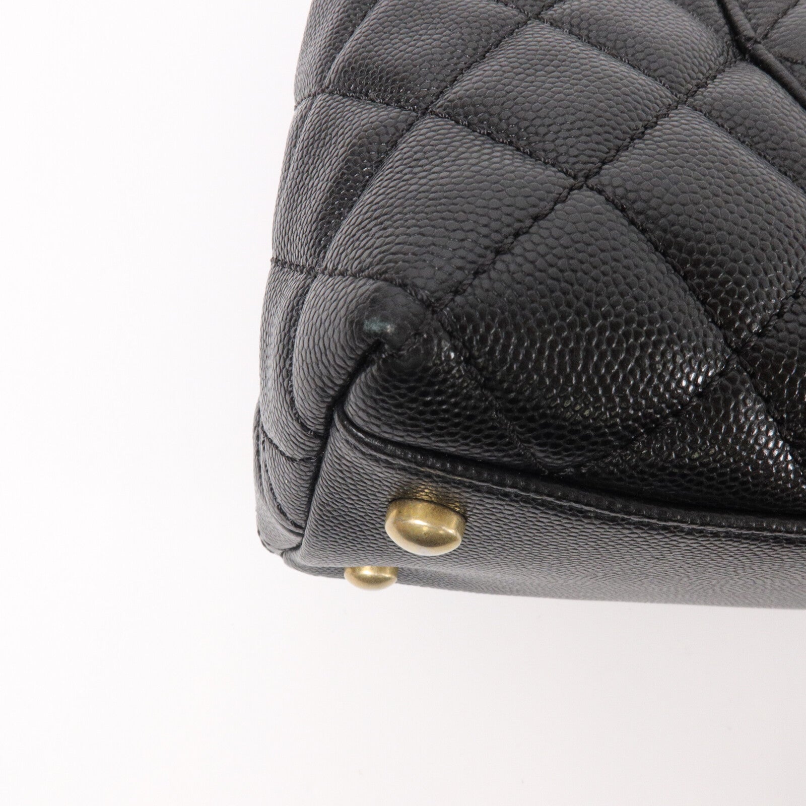 CHANEL 牛皮皮革Coco Handle Medium鏈帶肩背袋