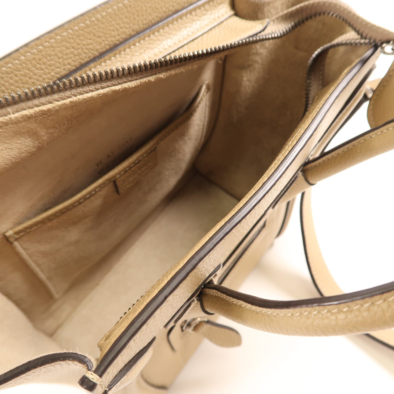 CELINE 牛皮皮革Nano Luggage金扣手挽肩背兩用袋