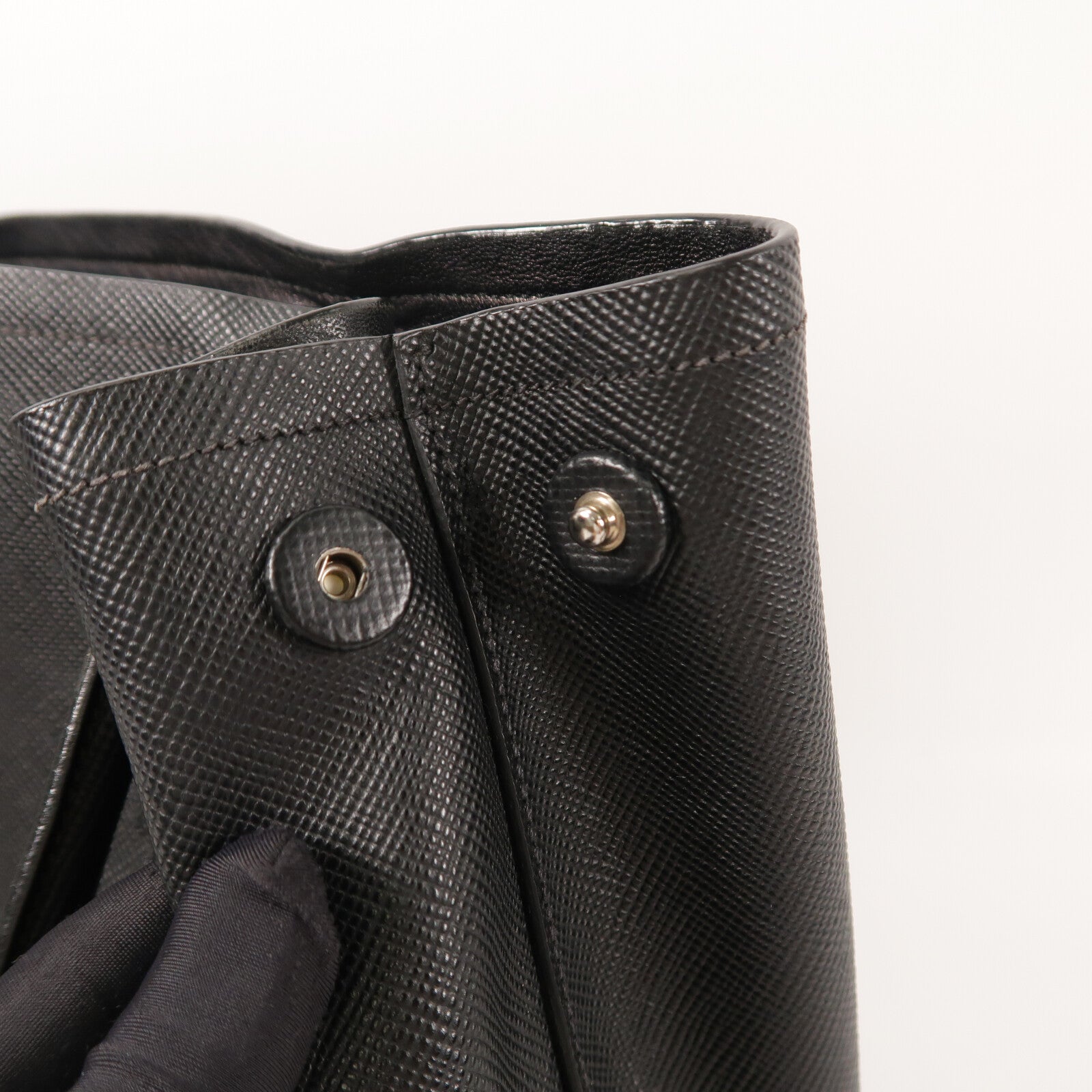 PRADA Saffiano皮革Saffiano Cuir Double Bag手挽袋