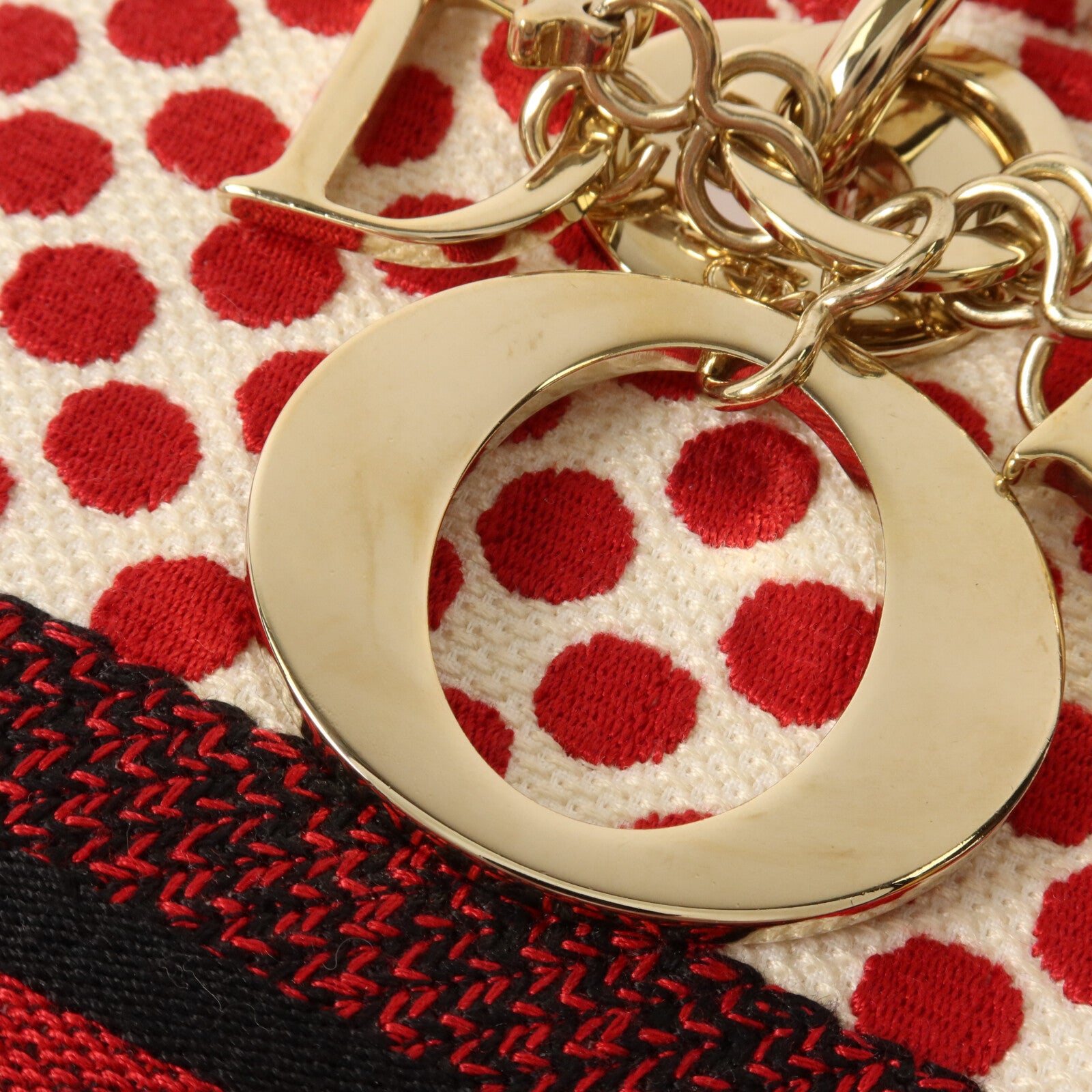 Dior 帆布Polkadot Dioramour Lady D-Lite Bag手挽肩背兩用袋