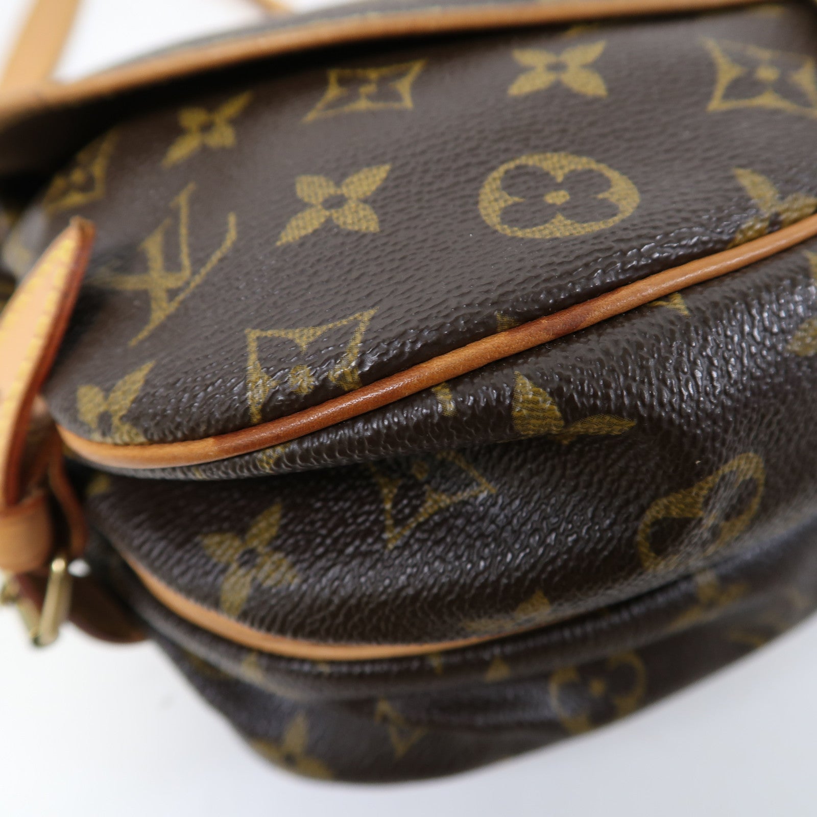 LOUIS VUITTON Monogram Saumur 30金扣肩背袋啡色