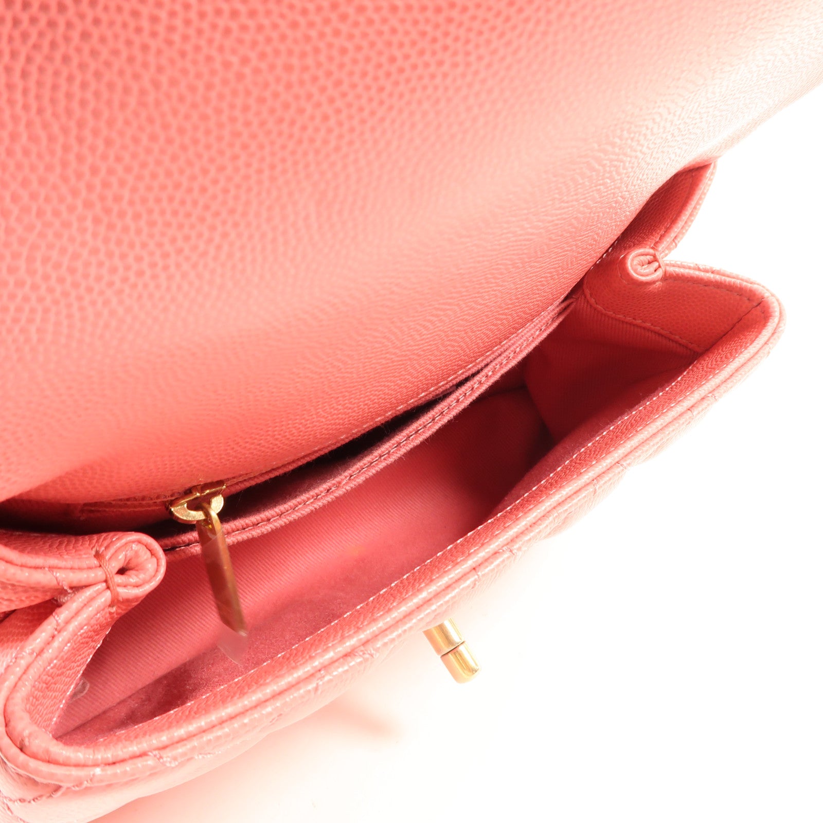 CHANEL 牛皮皮革Coco Handle Small金扣鏈帶手挽肩背兩用袋