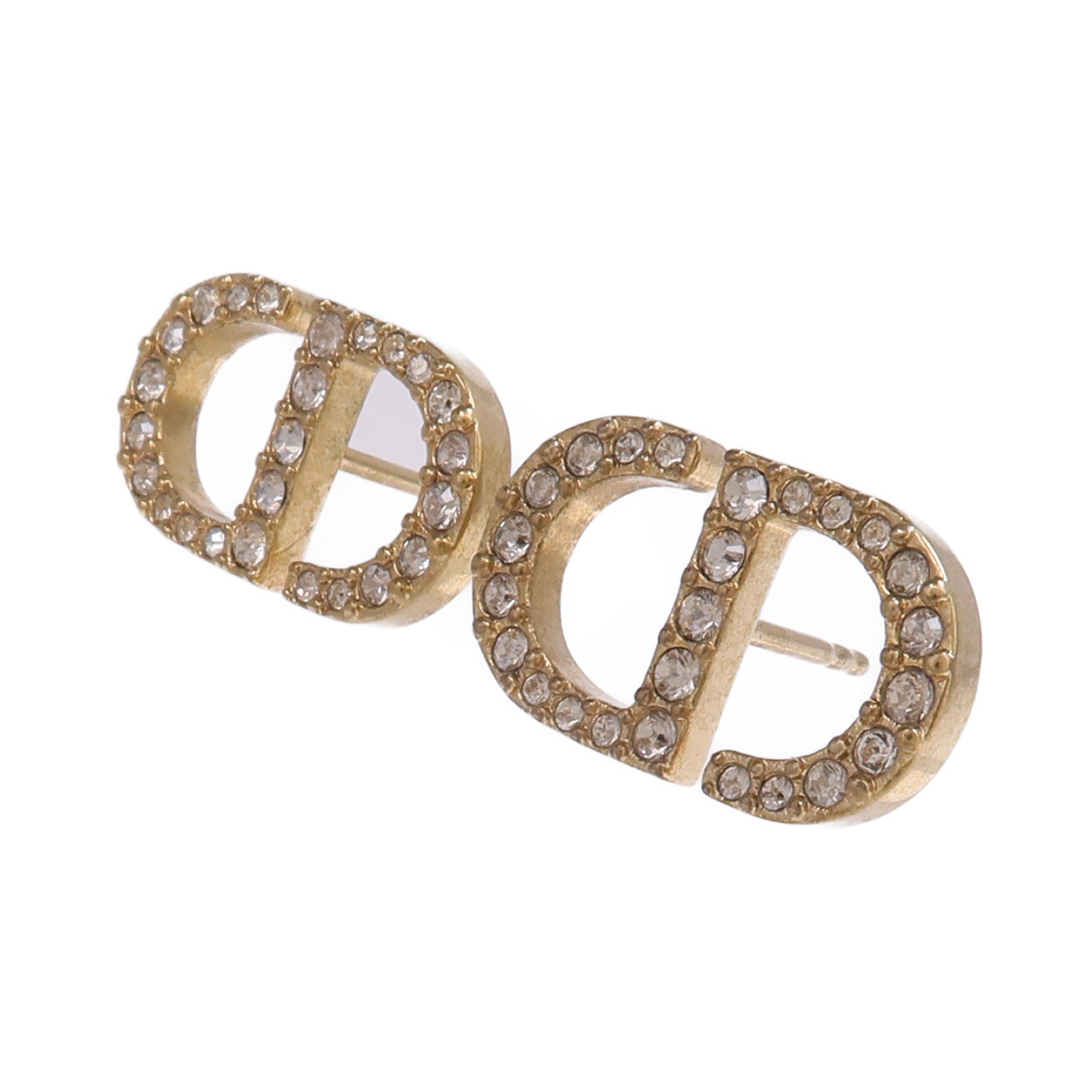 Dior 金屬/水晶Petit CD Stud Earring耳環