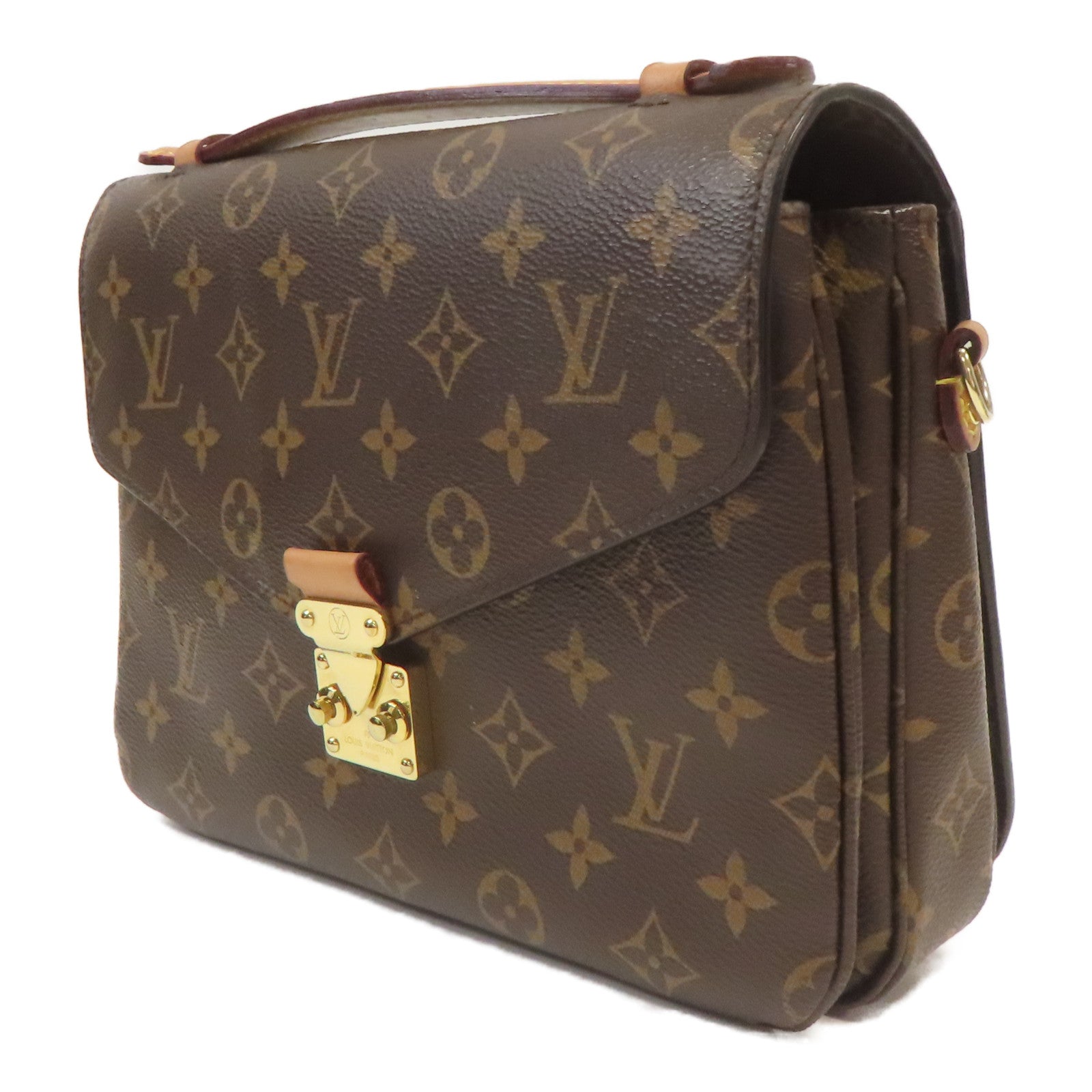 LOUIS VUITTON Monogram Pochette Metis金扣手挽肩背兩用袋啡色