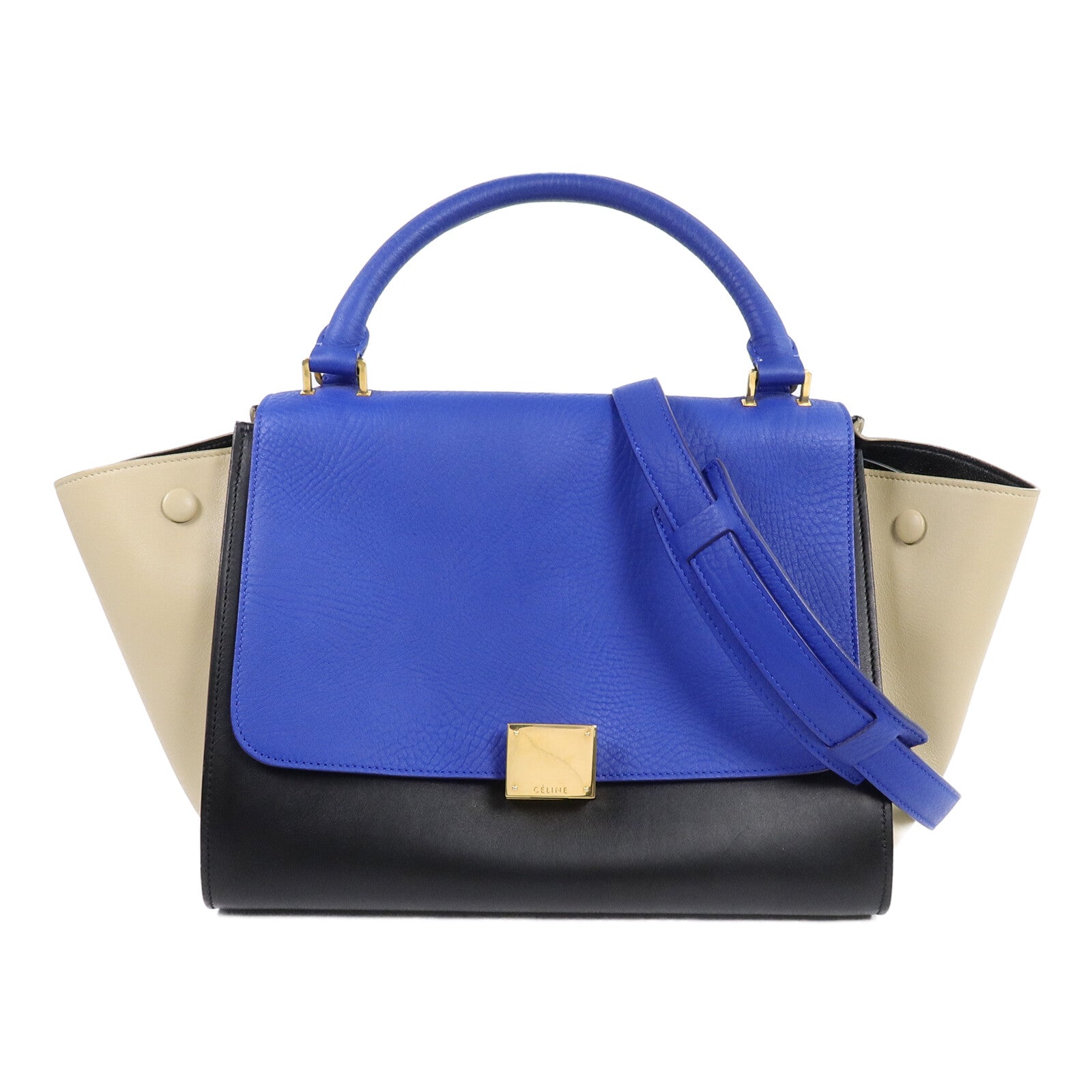 CELINE 牛皮皮革Trapeze Small手挽肩背兩用袋