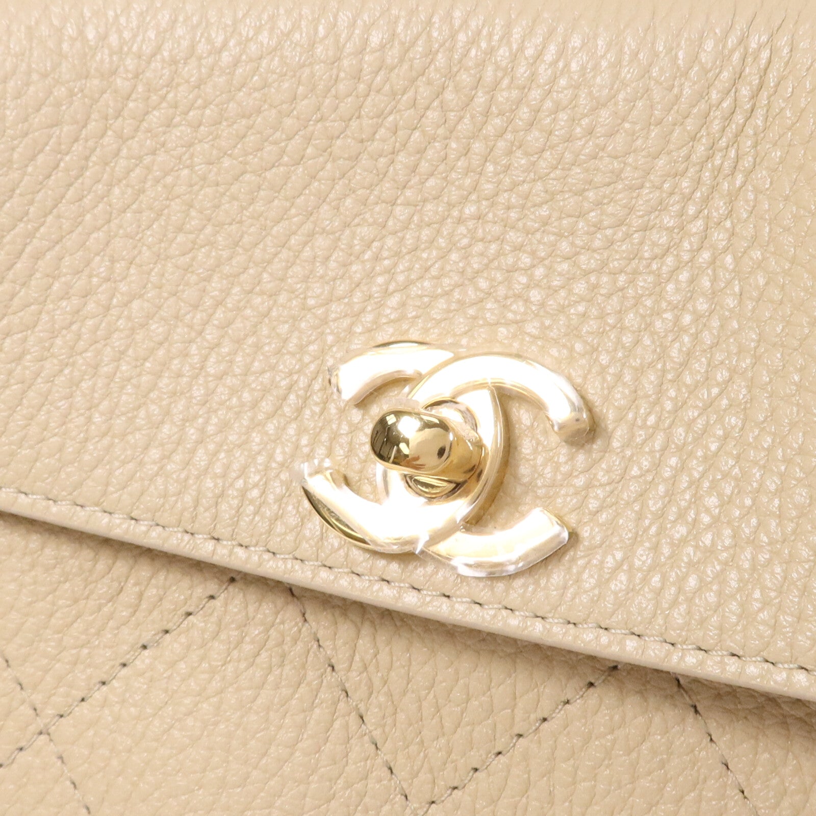 CHANEL 牛皮皮革26S金扣肩背袋