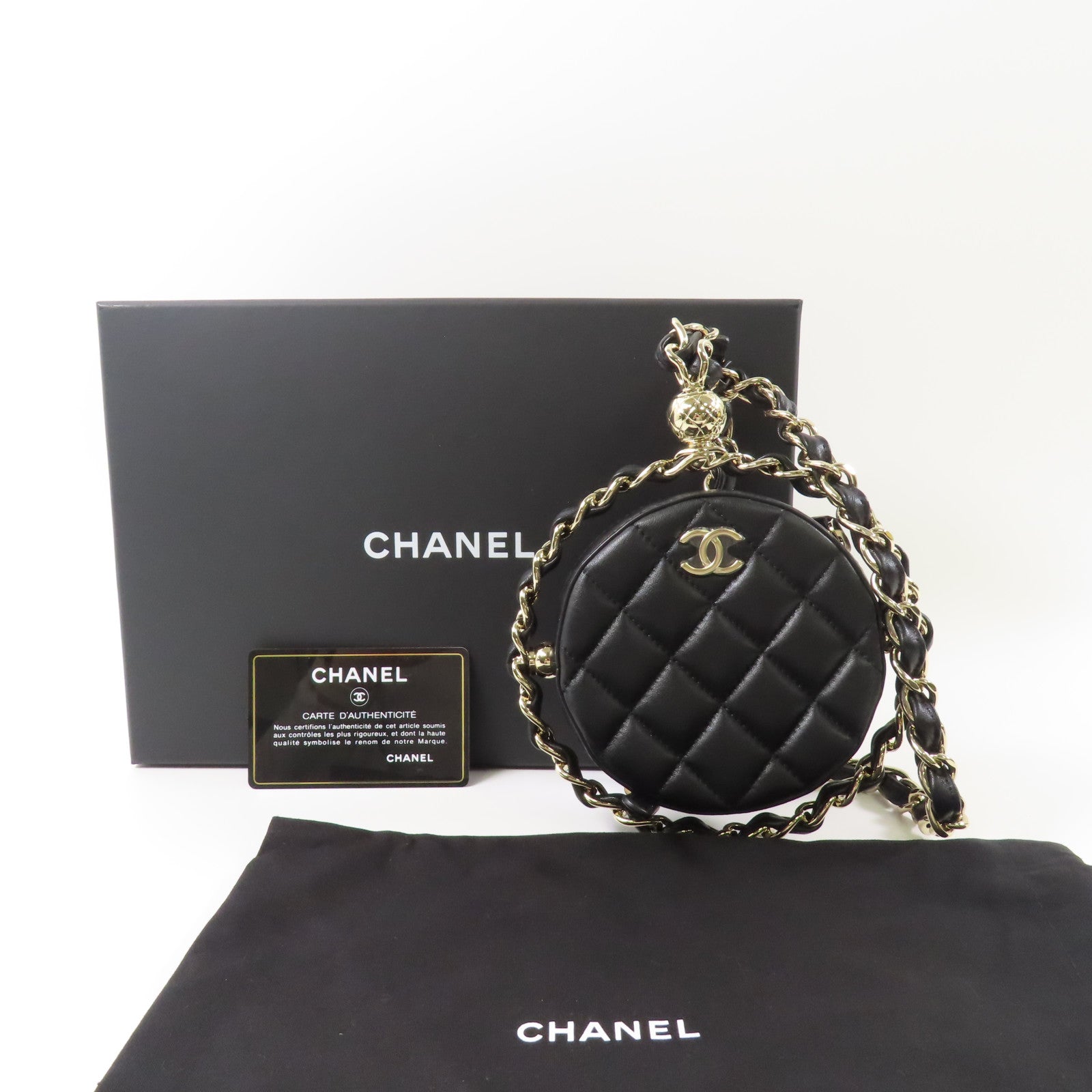 CHANEL 【激減優惠】羊皮皮革Handbag金扣手挽袋