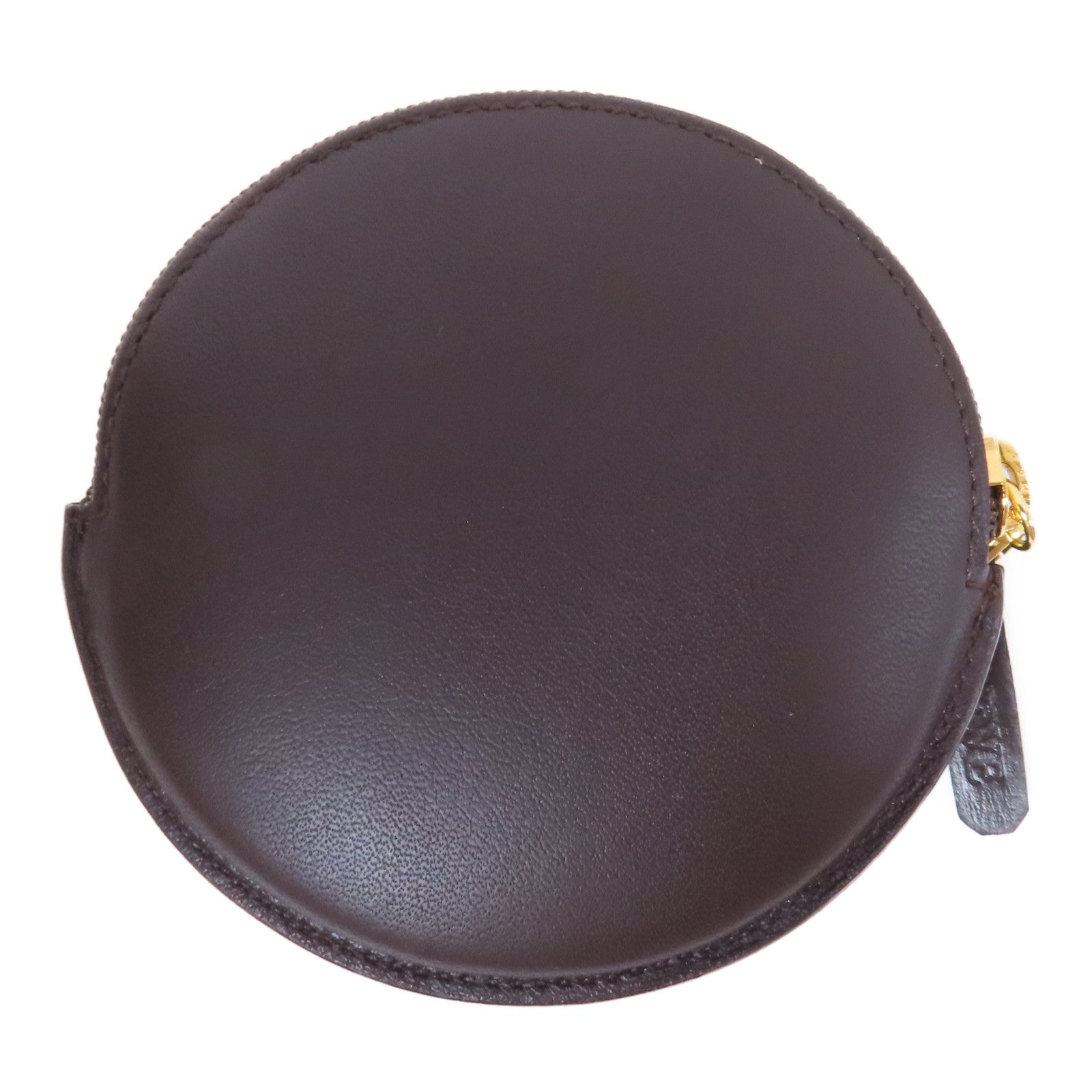 LOEWE 牛皮皮革Coin Case金扣零錢包啡色