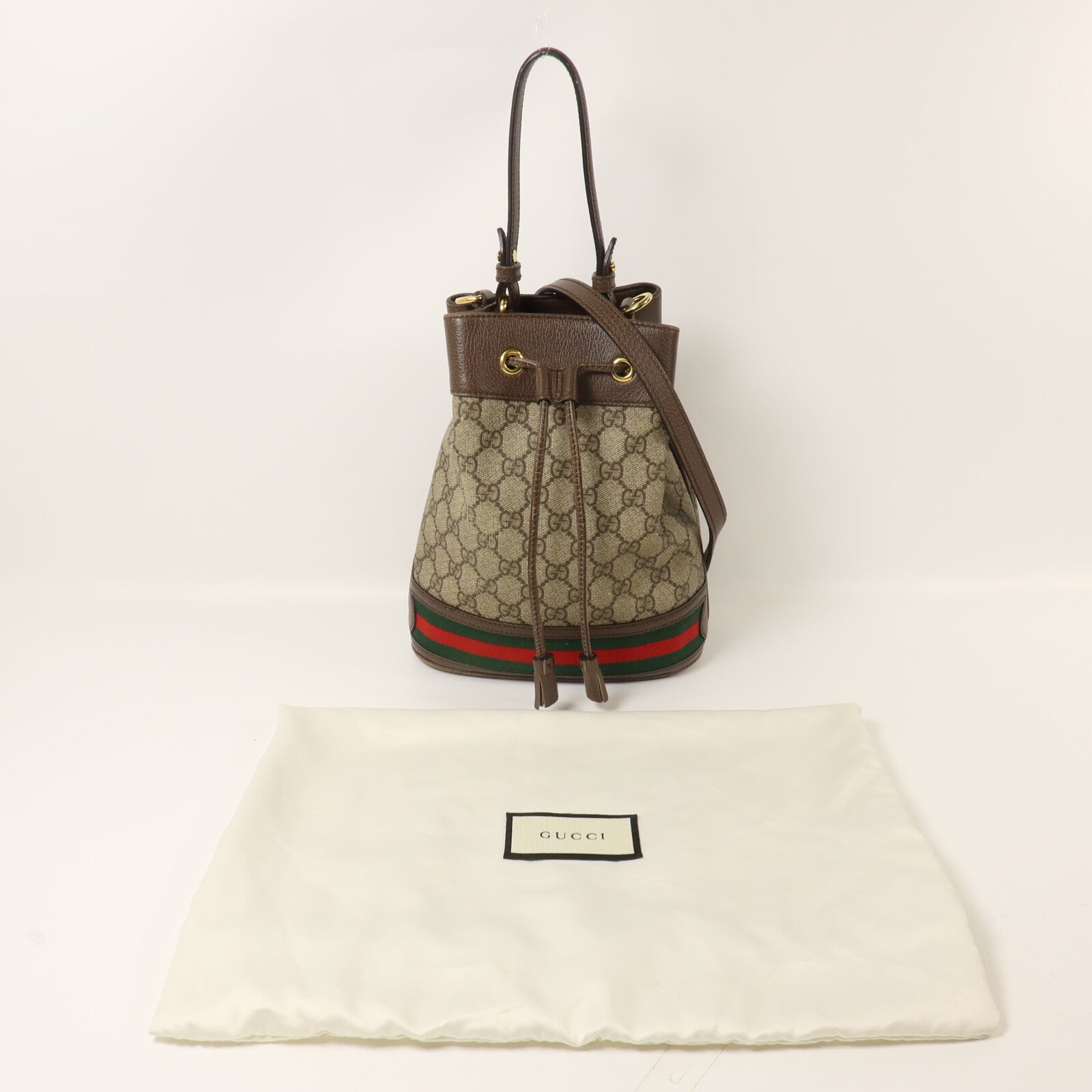 GUCCI 塗層帆布Ophidia Bucket手挽肩背兩用袋