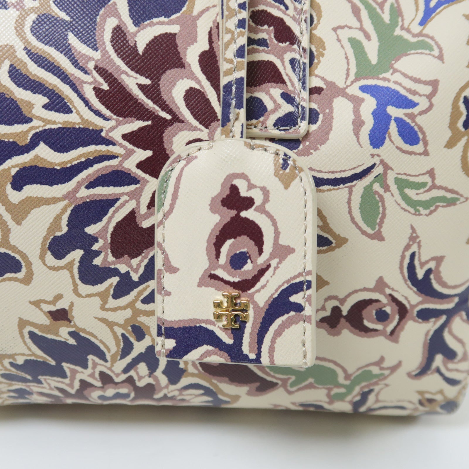 Tory Burch 塗層帆布Shoulder Bag金扣手挽肩背兩用袋