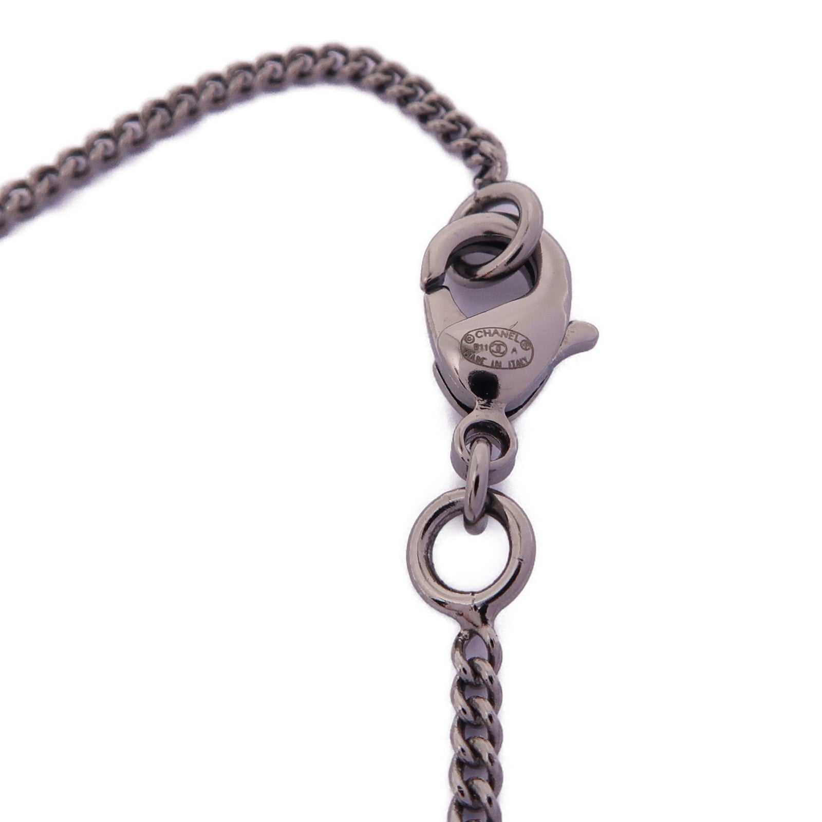 CHANEL 金屬Necklace項鍊銀色/黑色