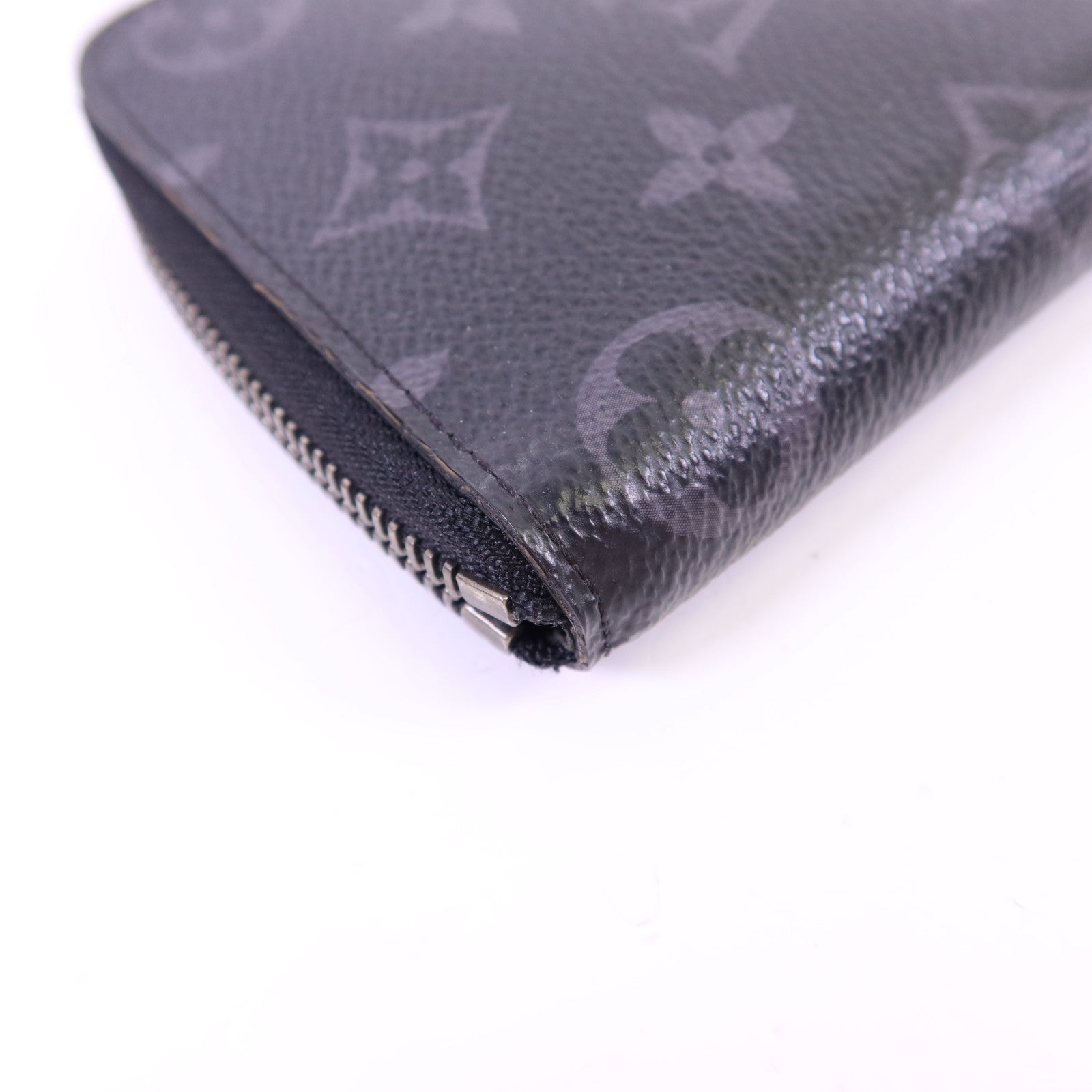 LOUIS VUITTON Monogram EclipseZippy Vertical Wallet銀扣長錢包