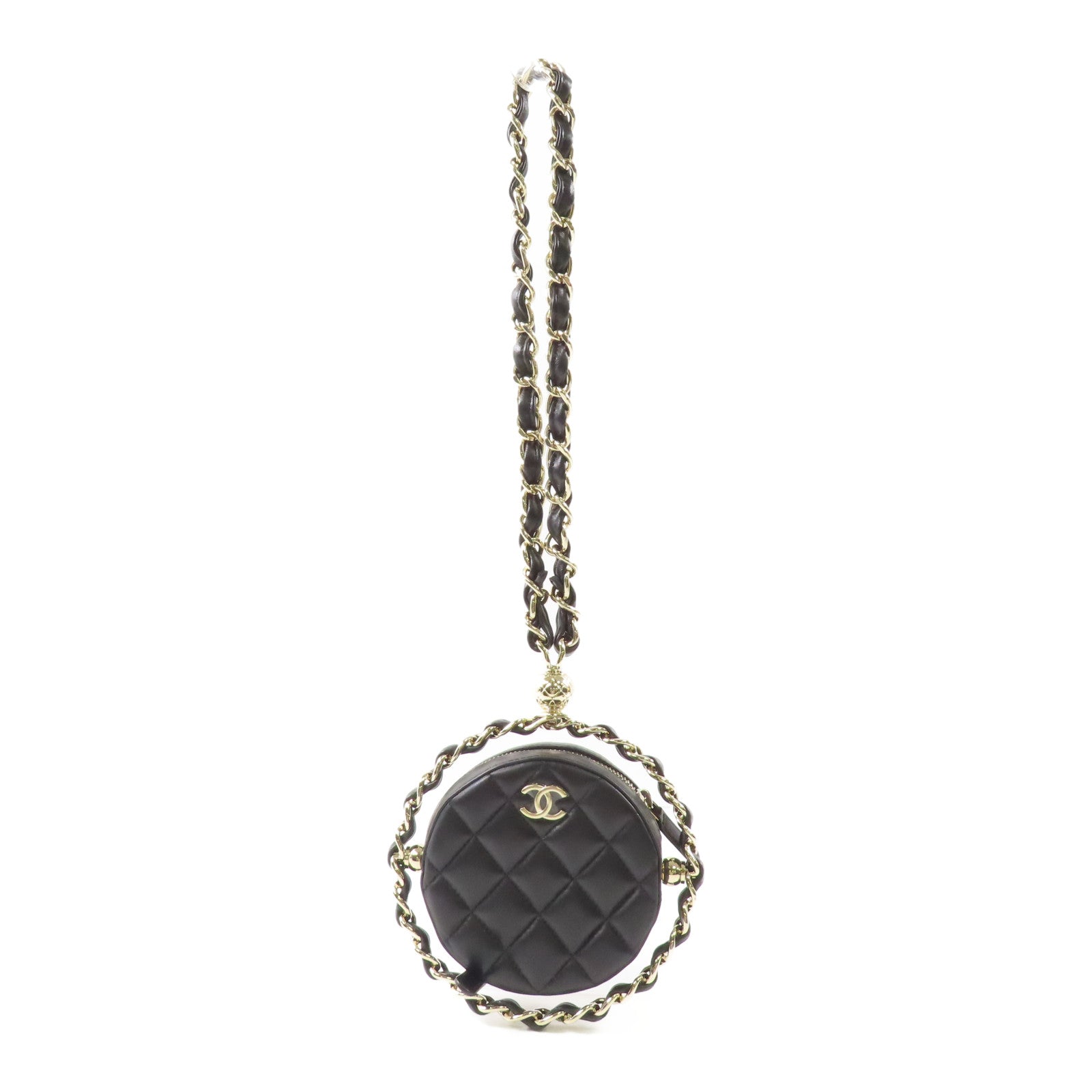CHANEL 【激減優惠】羊皮皮革Handbag金扣手挽袋
