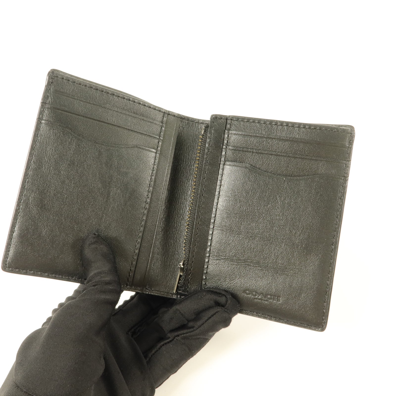 COACH 牛皮皮革Slim Coin Wallet錢包