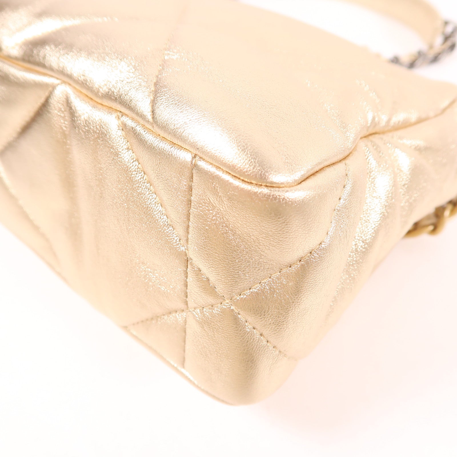 CHANEL 羊皮皮革C19 Small手挽肩背兩用袋