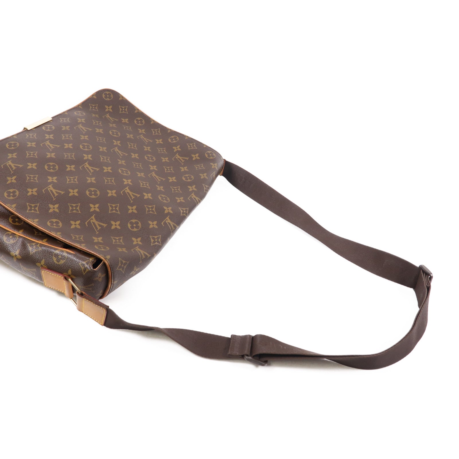 LOUIS VUITTON Monogram Abbesses金扣肩背袋棕色