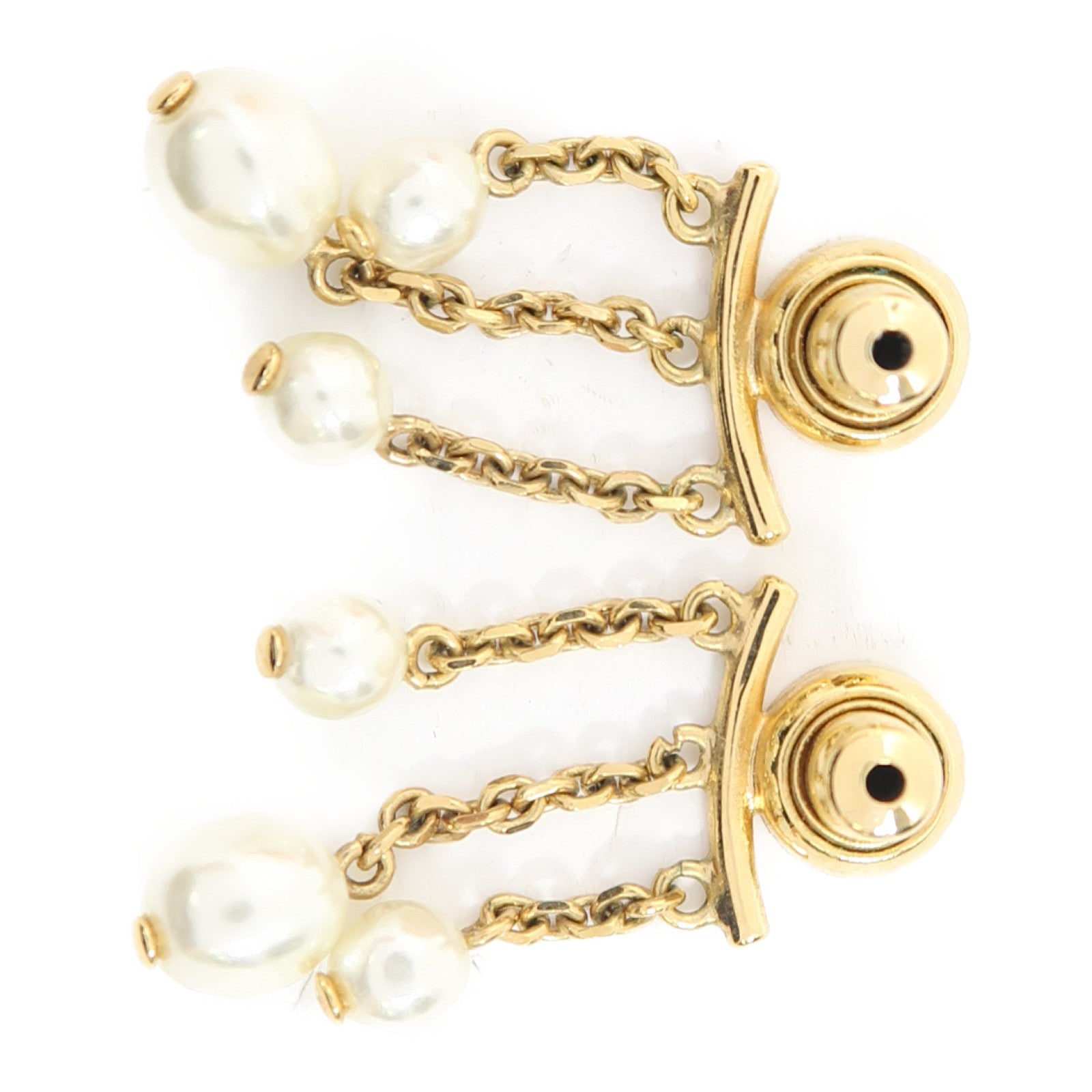 Dior 金屬Earrings耳環金色/白色