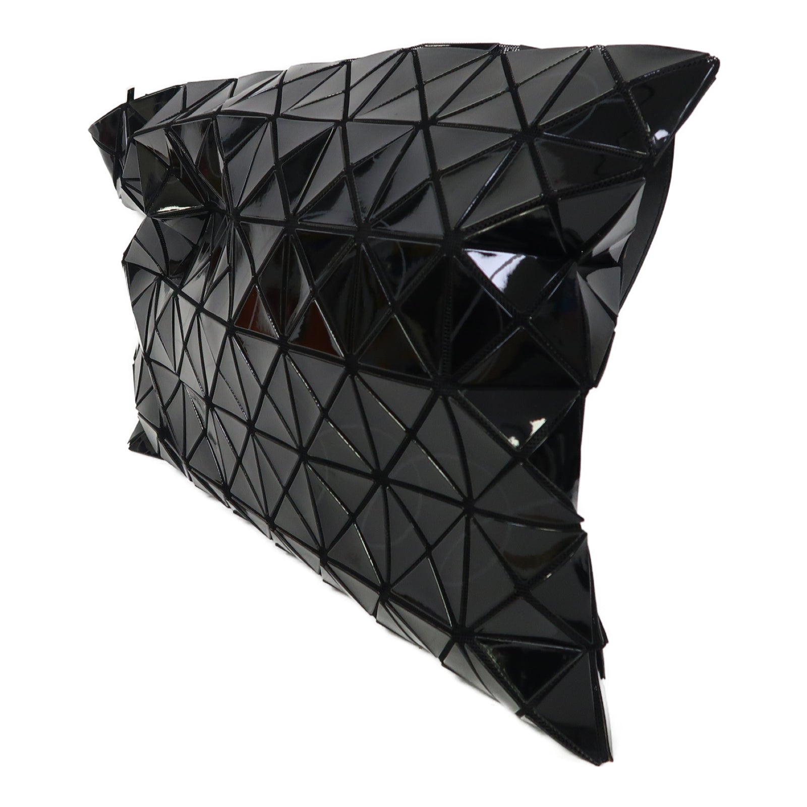 BAO BAO ISSEYMIYAKE PVC Tote Bag銀扣手挽袋黑色