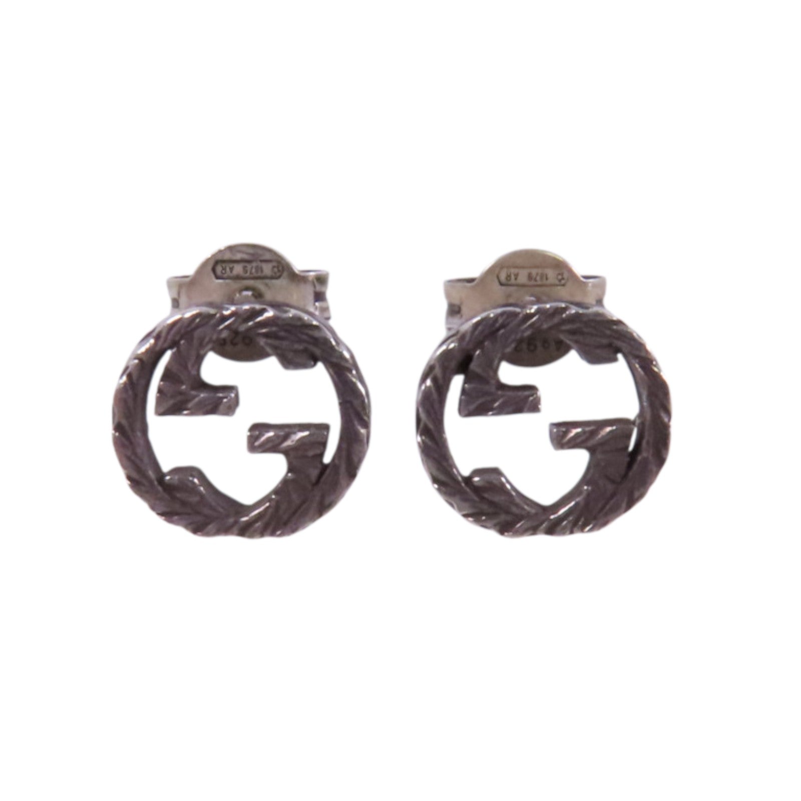 GUCCI 925純銀GG Earrings銀扣耳環