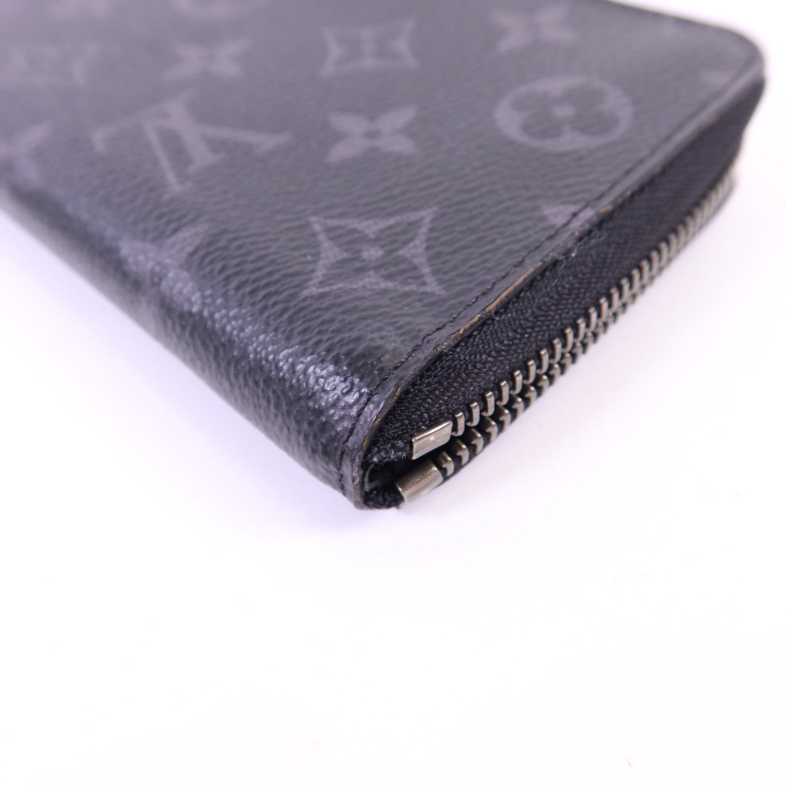 LOUIS VUITTON Monogram EclipseZippy Vertical Wallet銀扣長錢包