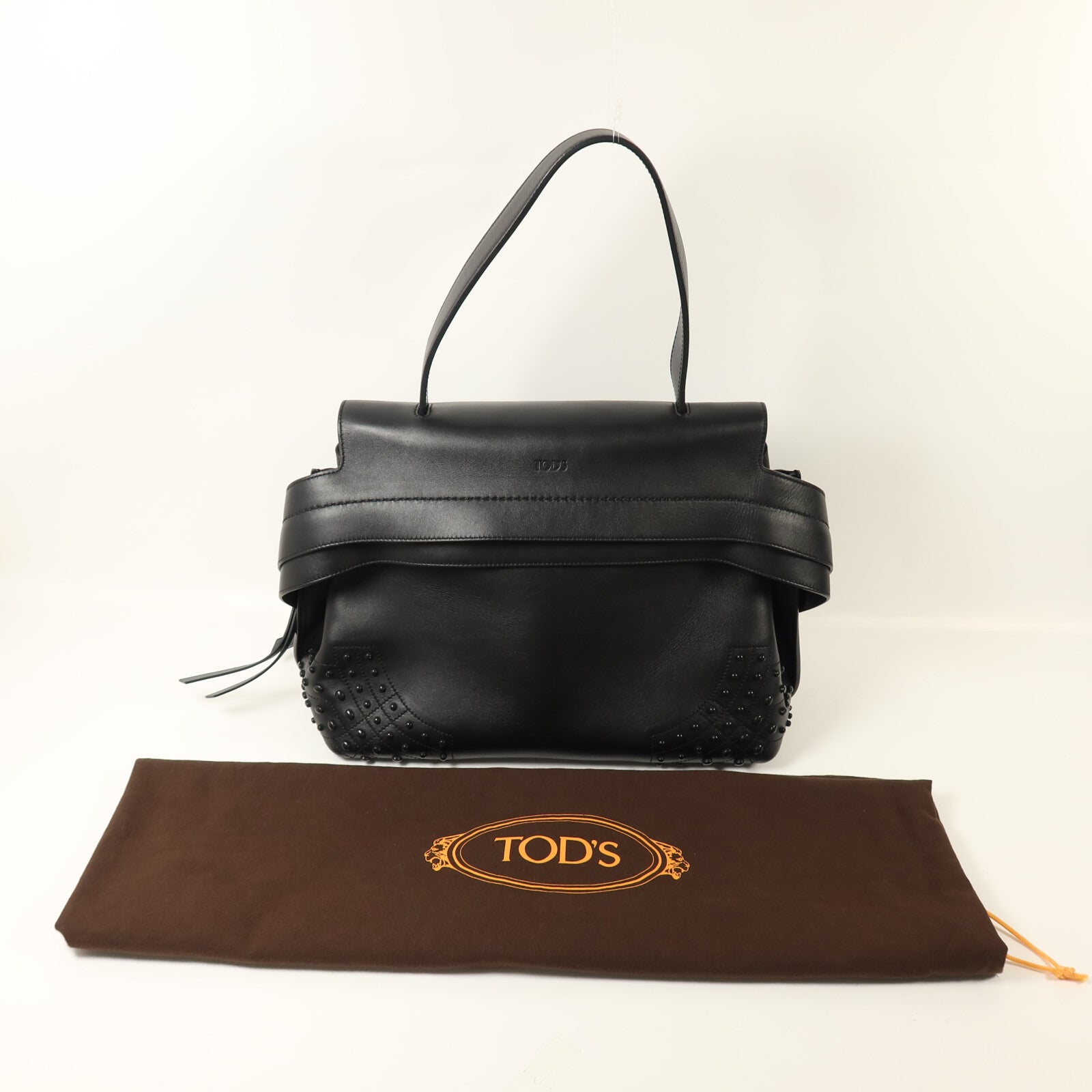 TOD'S 牛皮皮革Wave Bag手挽袋