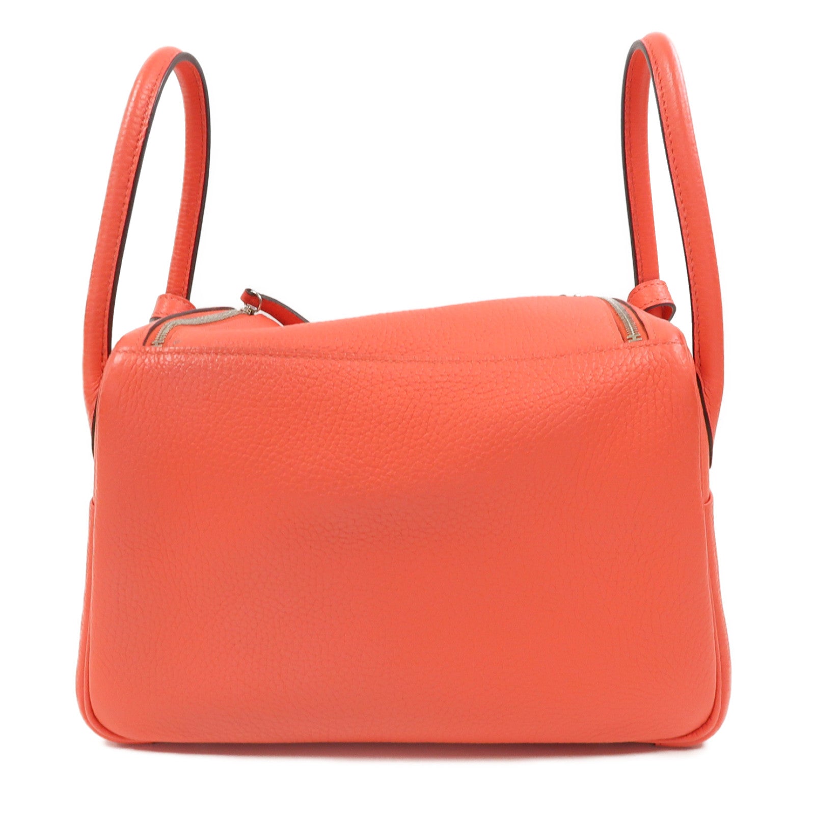 HERMES SHW Lindy 26 2 Way Shoulder Bag Handbag Clemence Leather Rouge Pivoine