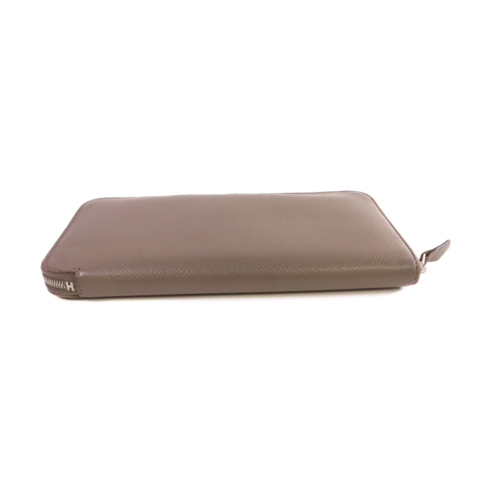 HERMES 【激減優惠】Epsom皮革Azap Classic Zipper Long Wallet銀扣拉鏈長錢包灰色