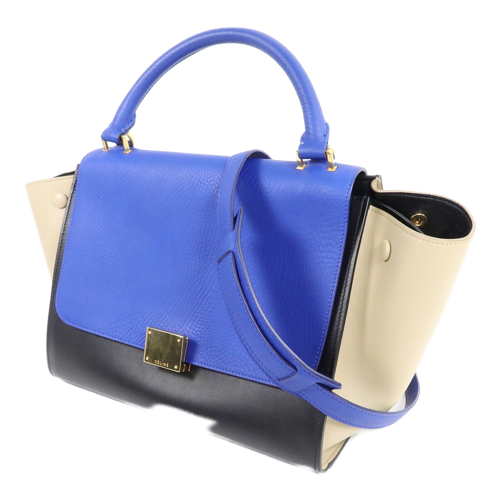 CELINE 牛皮皮革Trapeze Small手挽肩背兩用袋