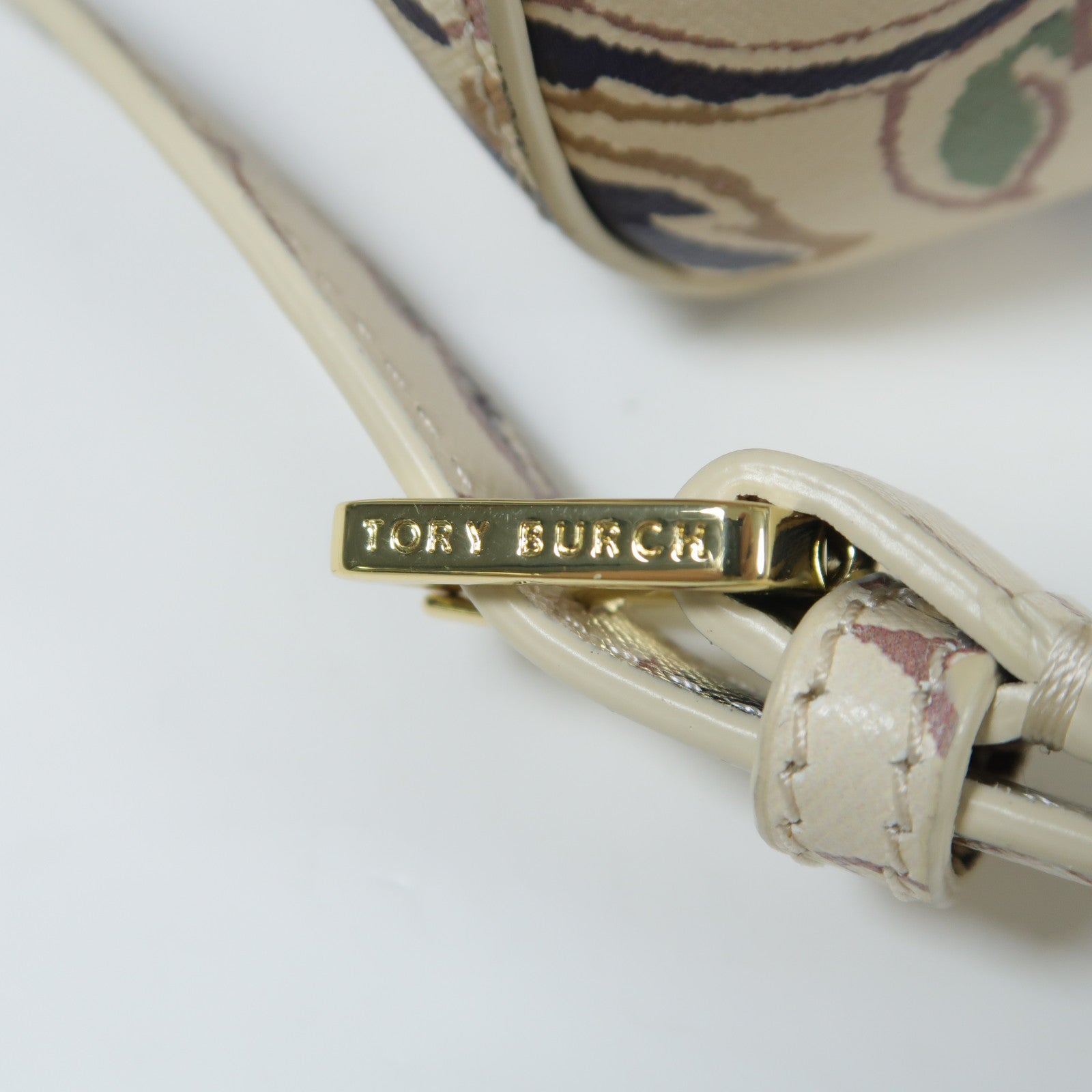 Tory Burch 塗層帆布Shoulder Bag金扣手挽肩背兩用袋