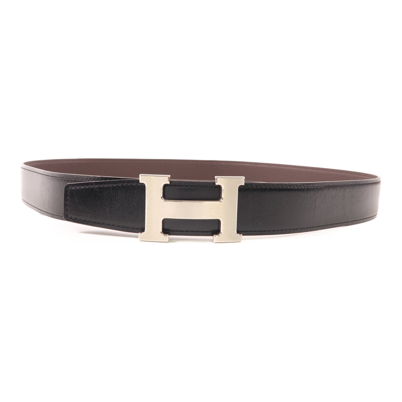 HERMES Swift皮革Belt銀扣皮帶