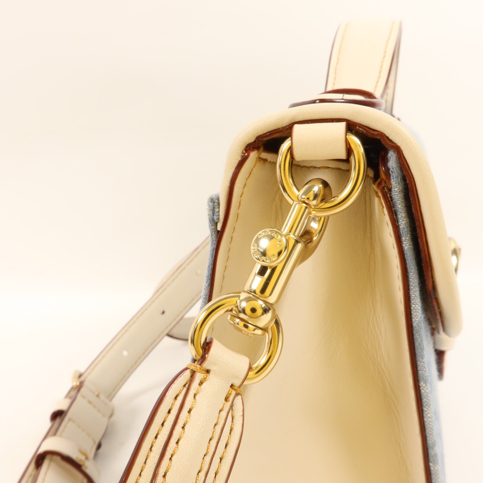 COACH 牛仔布Kleo Top Handle Bag手挽肩背兩用袋