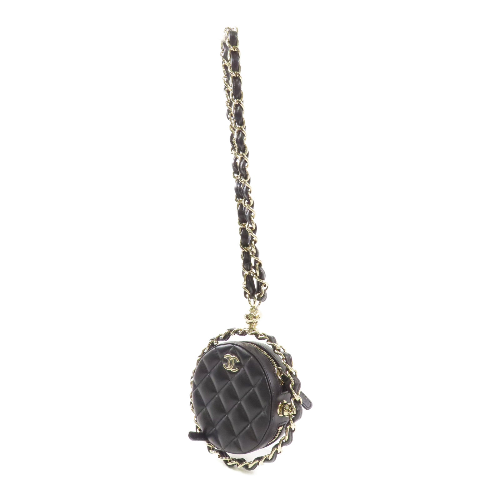CHANEL 【激減優惠】羊皮皮革Handbag金扣手挽袋