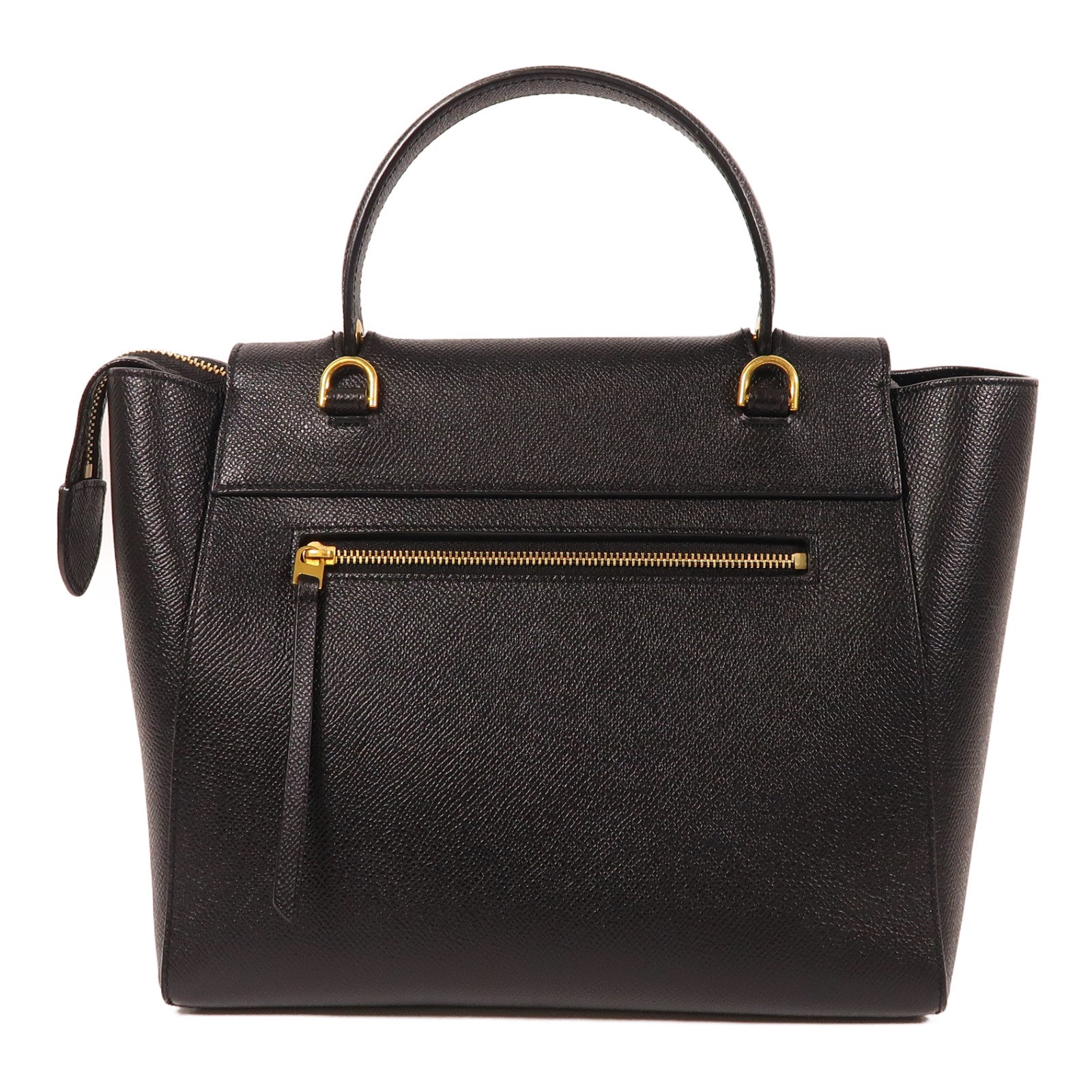CELINE 牛皮皮革Micro Belt Bag金扣手挽肩背兩用袋黑色