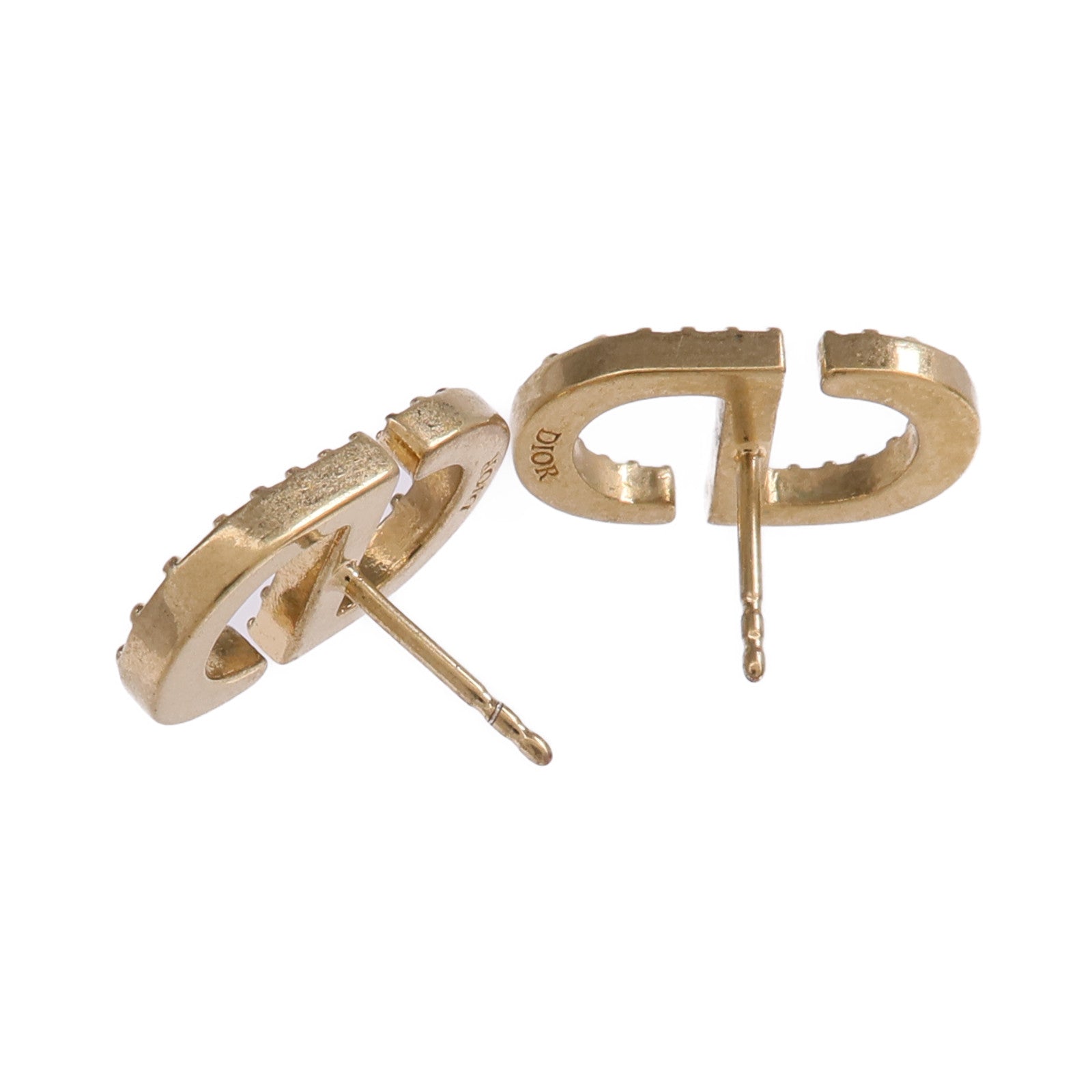 Dior 金屬/水晶Petit CD Stud Earring耳環