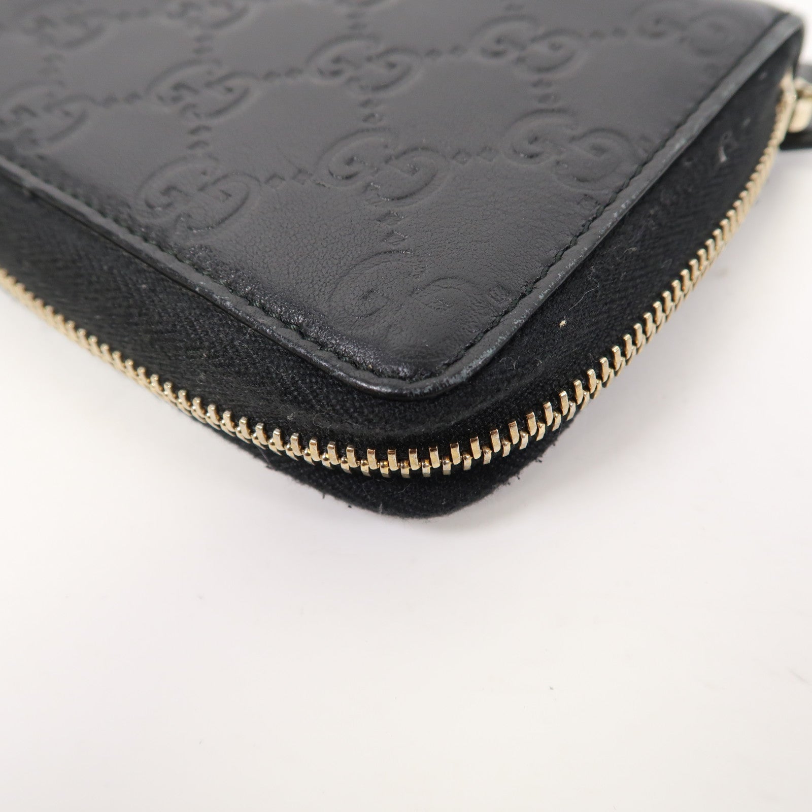 GUCCI 【激減優惠】牛皮皮革Wallet金扣錢包黑色