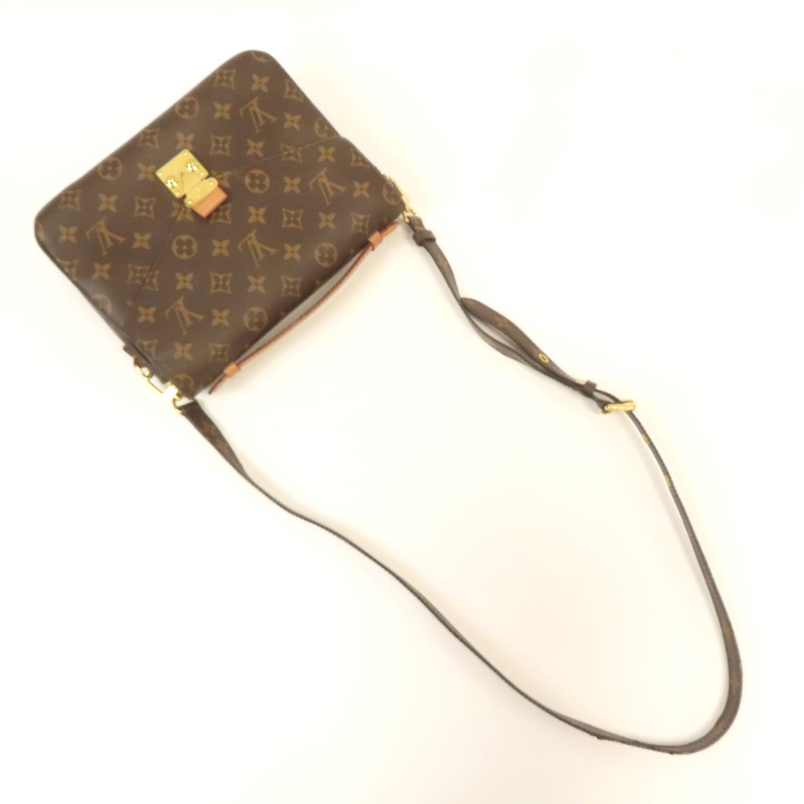 LOUIS VUITTON Monogram Pochette Metis金扣手挽肩背兩用袋啡色