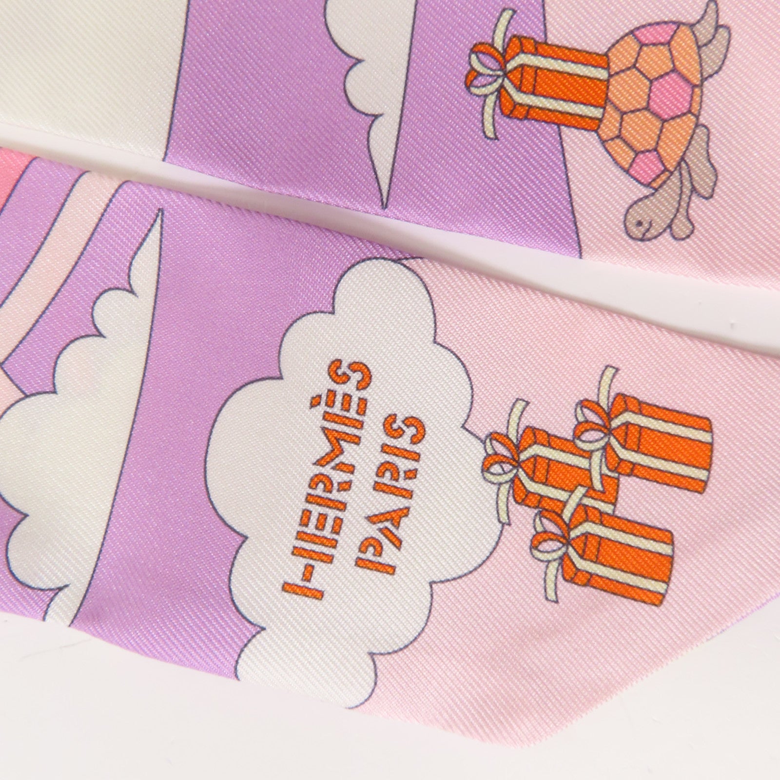 HERMES 絲質Twilly絲巾