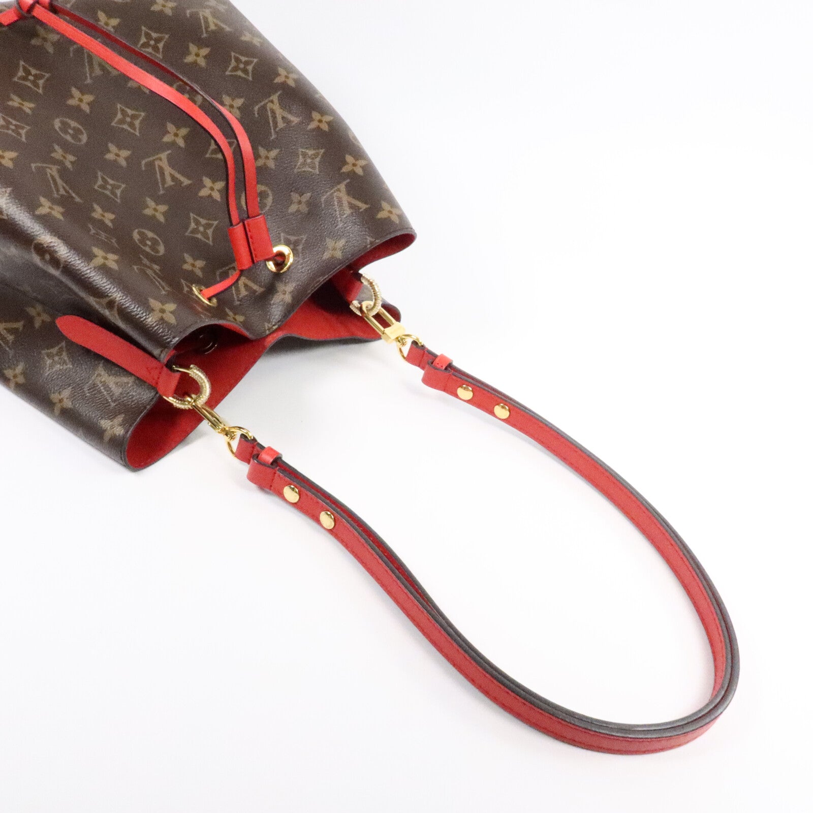 LOUIS VUITTON Monogram Neo Noe Bucket Bag肩背袋Coquelicot