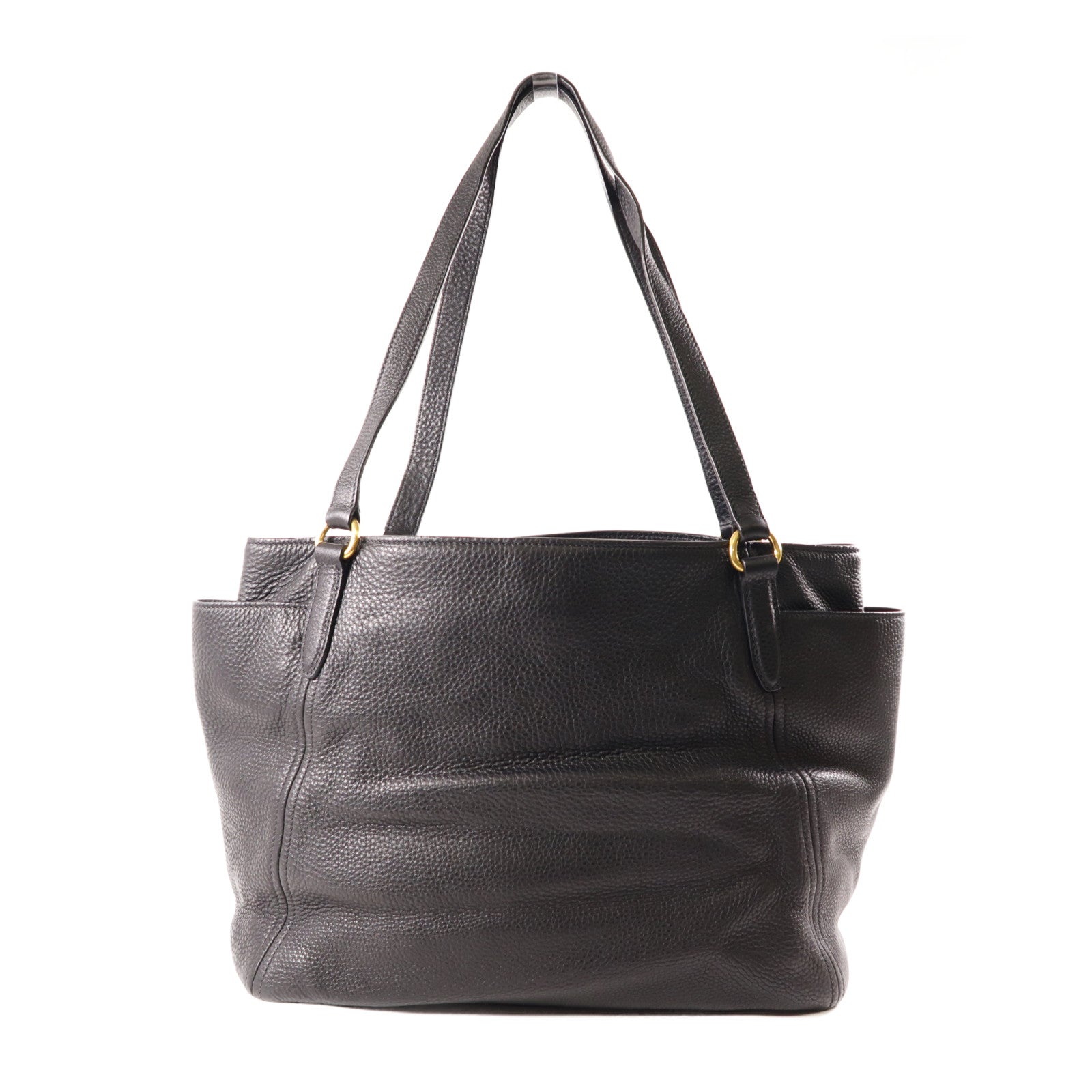 PRADA 牛皮皮革Shoulder Bag金扣肩背袋黑色