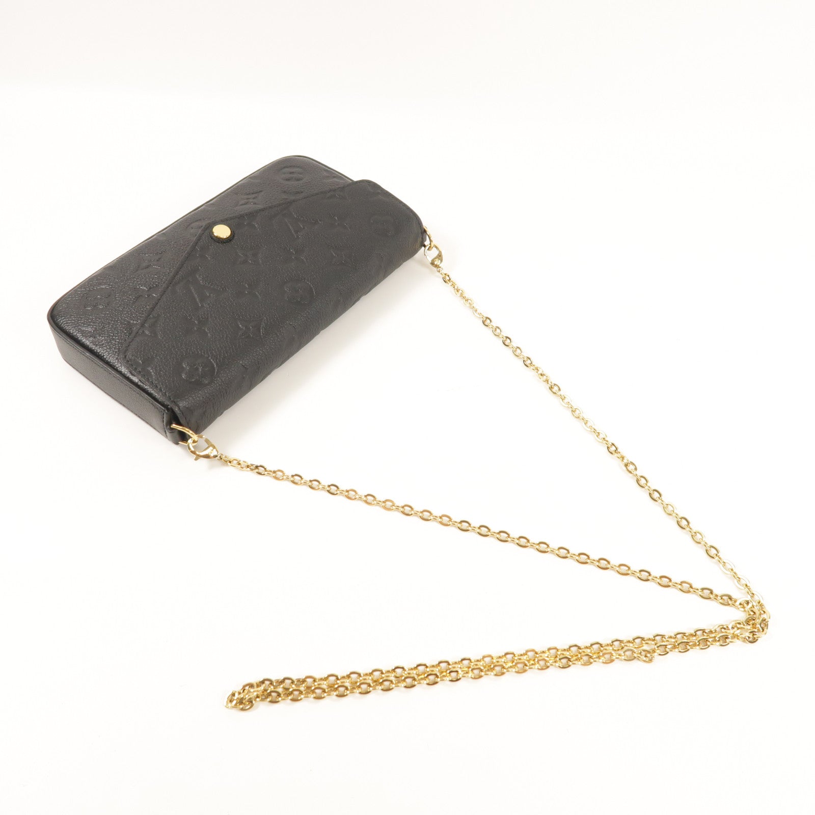 LOUIS VUITTON Monogram Empreinte Felicie Pochette金扣肩背袋