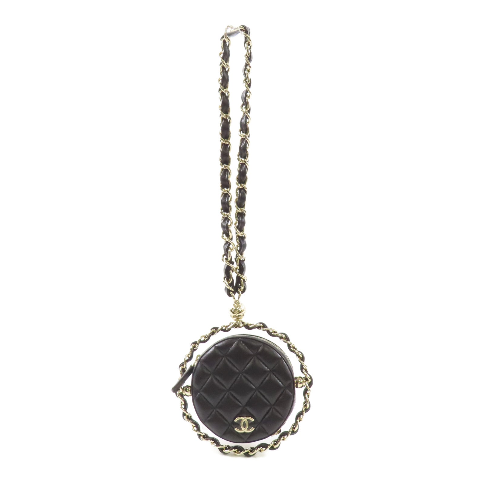 CHANEL 【激減優惠】羊皮皮革Handbag金扣手挽袋