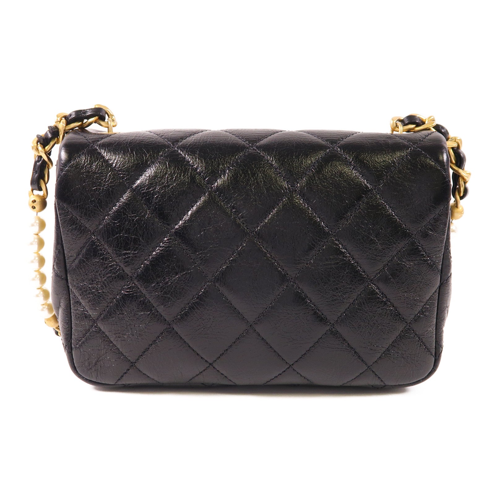CHANEL 牛皮皮革Chain Shoulder Bag金扣鏈帶肩背袋