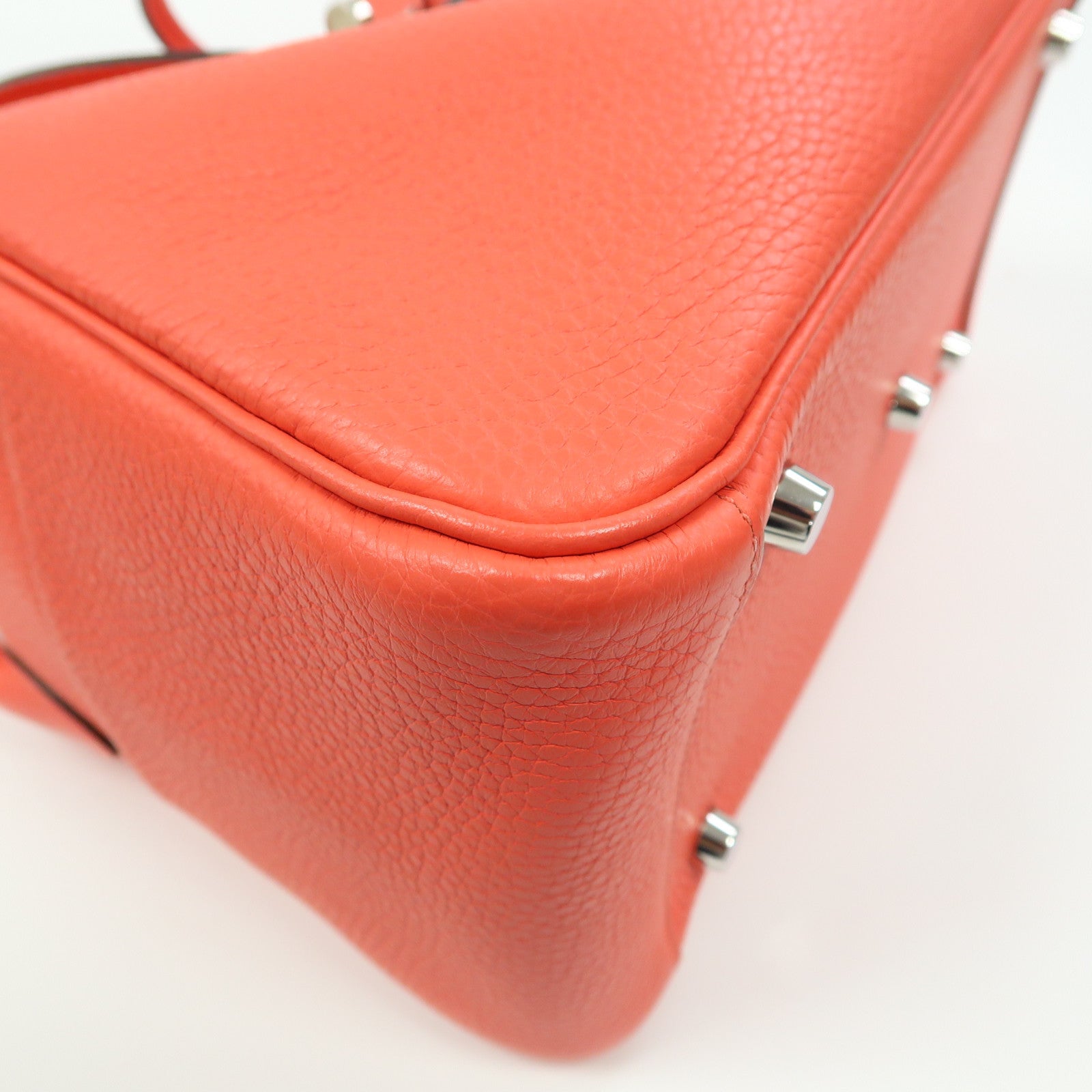 HERMES SHW Lindy 26 2 Way Shoulder Bag Handbag Clemence Leather Rouge Pivoine