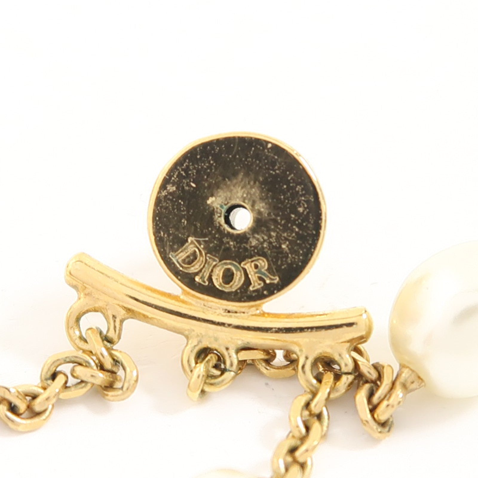 Dior 金屬Earrings耳環金色/白色
