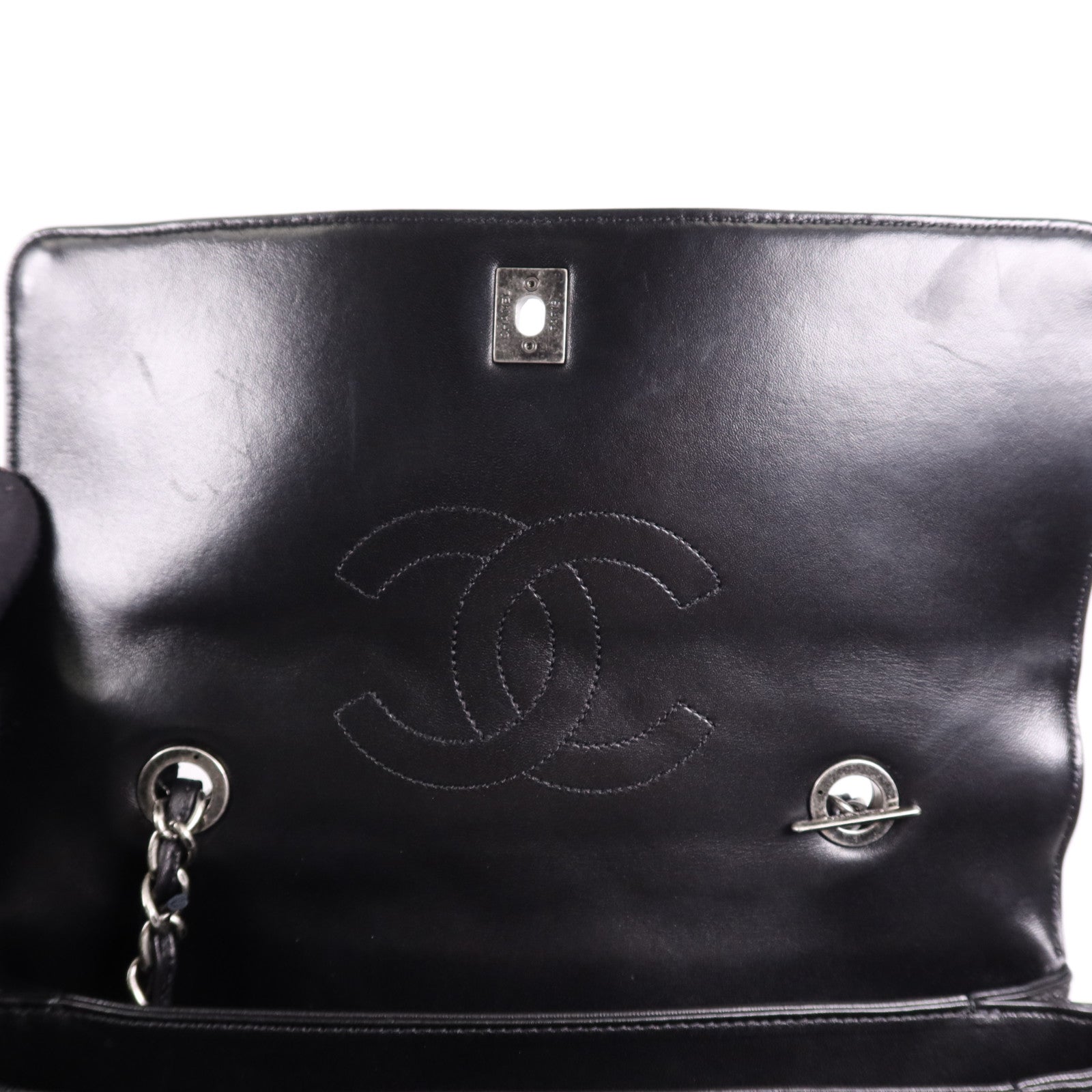 CHANEL 羊皮皮革Trendy cc銀扣鏈帶肩背袋
