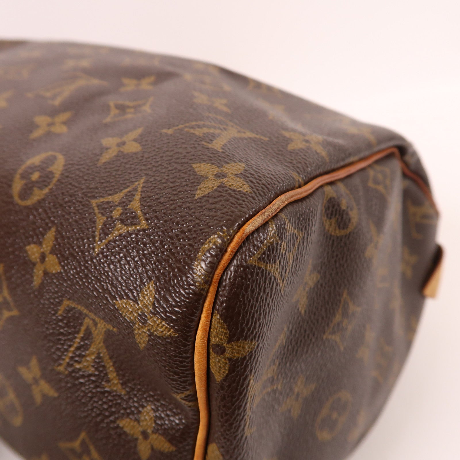 LOUIS VUITTON Monogram Speedy 30金扣手挽袋棕色