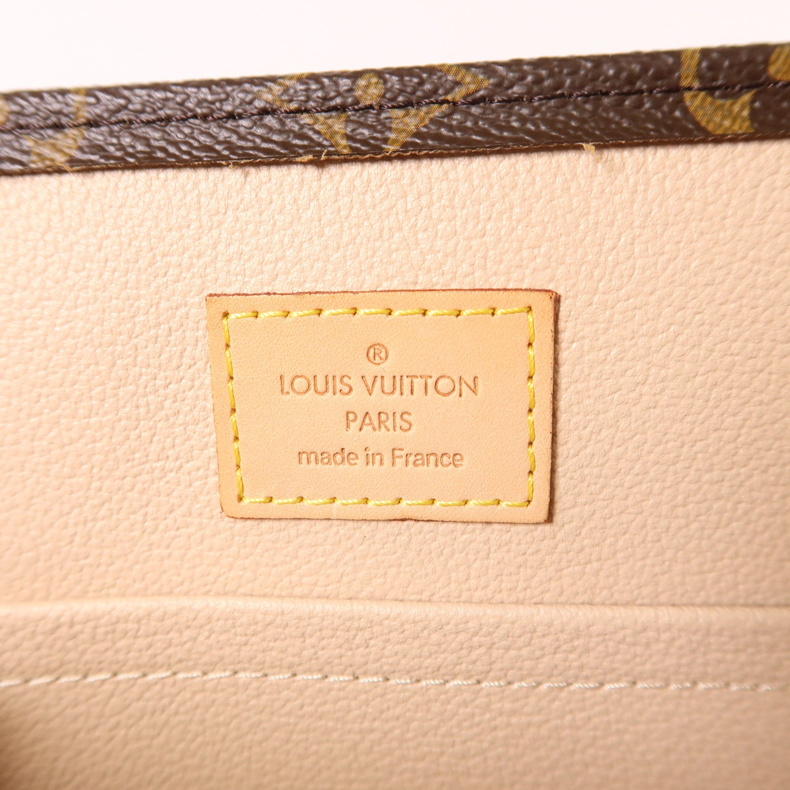 LOUIS VUITTON Monogram Sac Plat金扣手挽袋